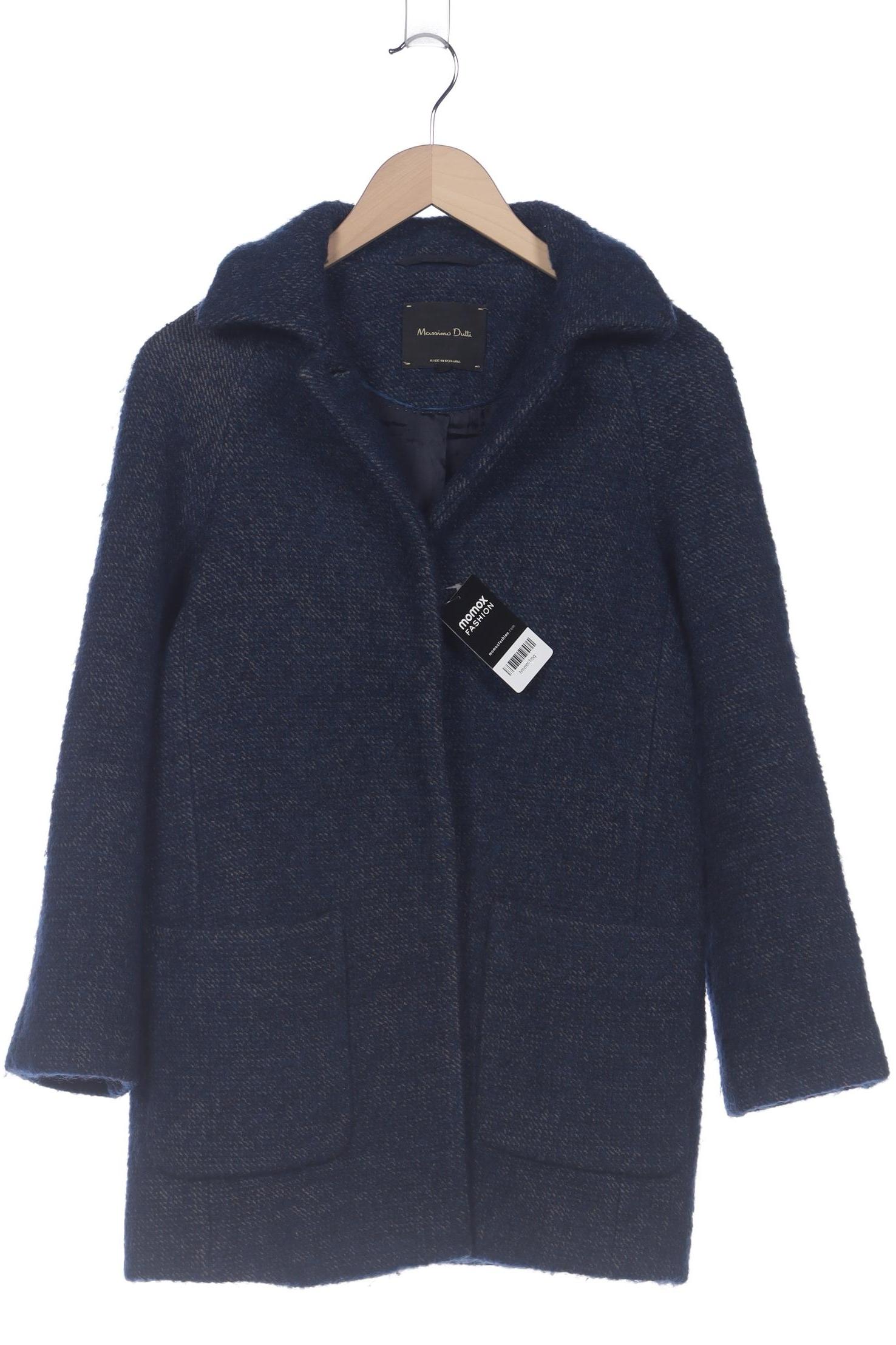 

Massimo Dutti Damen Mantel, marineblau, Gr. 36