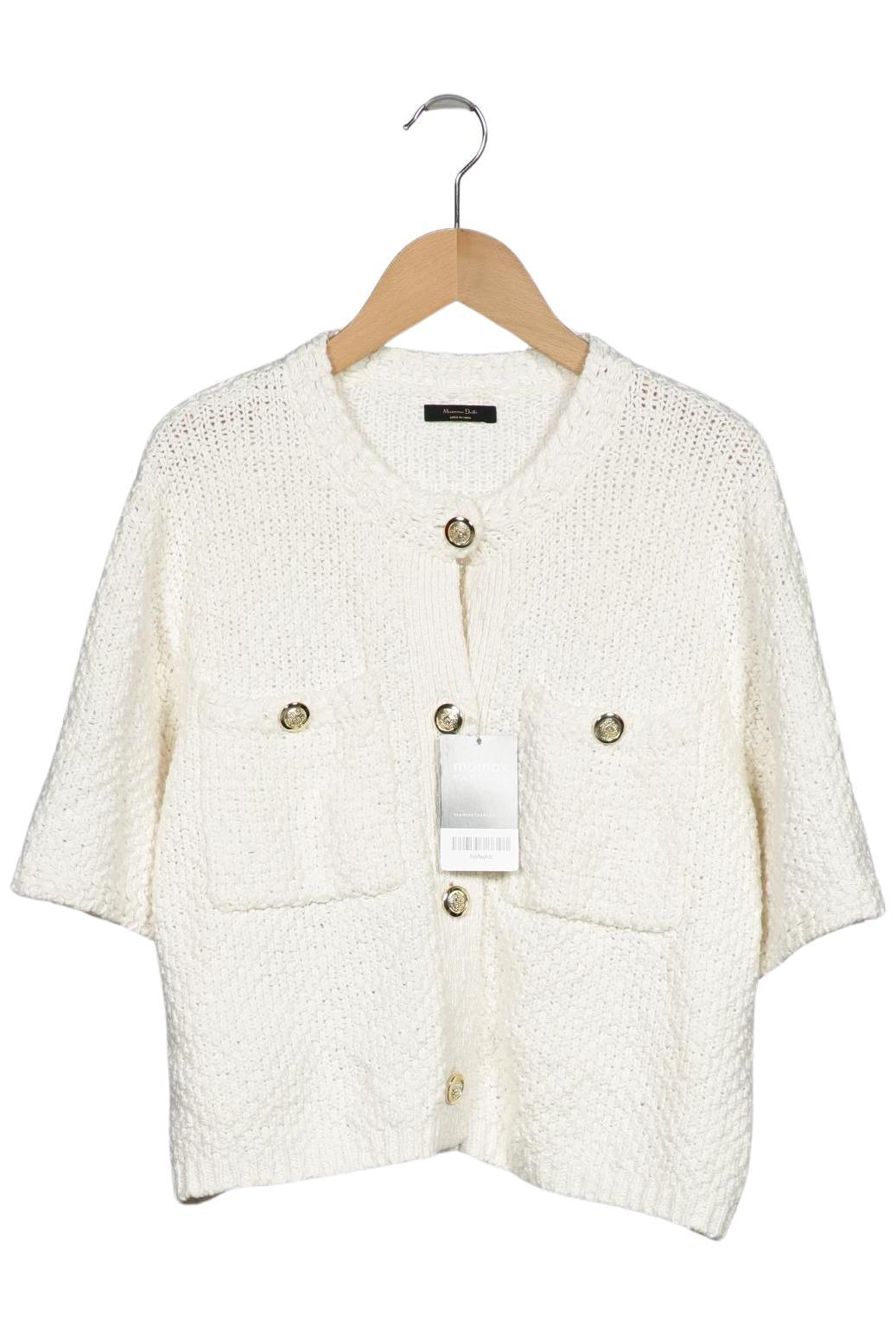

Massimo Dutti Damen Strickjacke, cremeweiß, Gr. 38