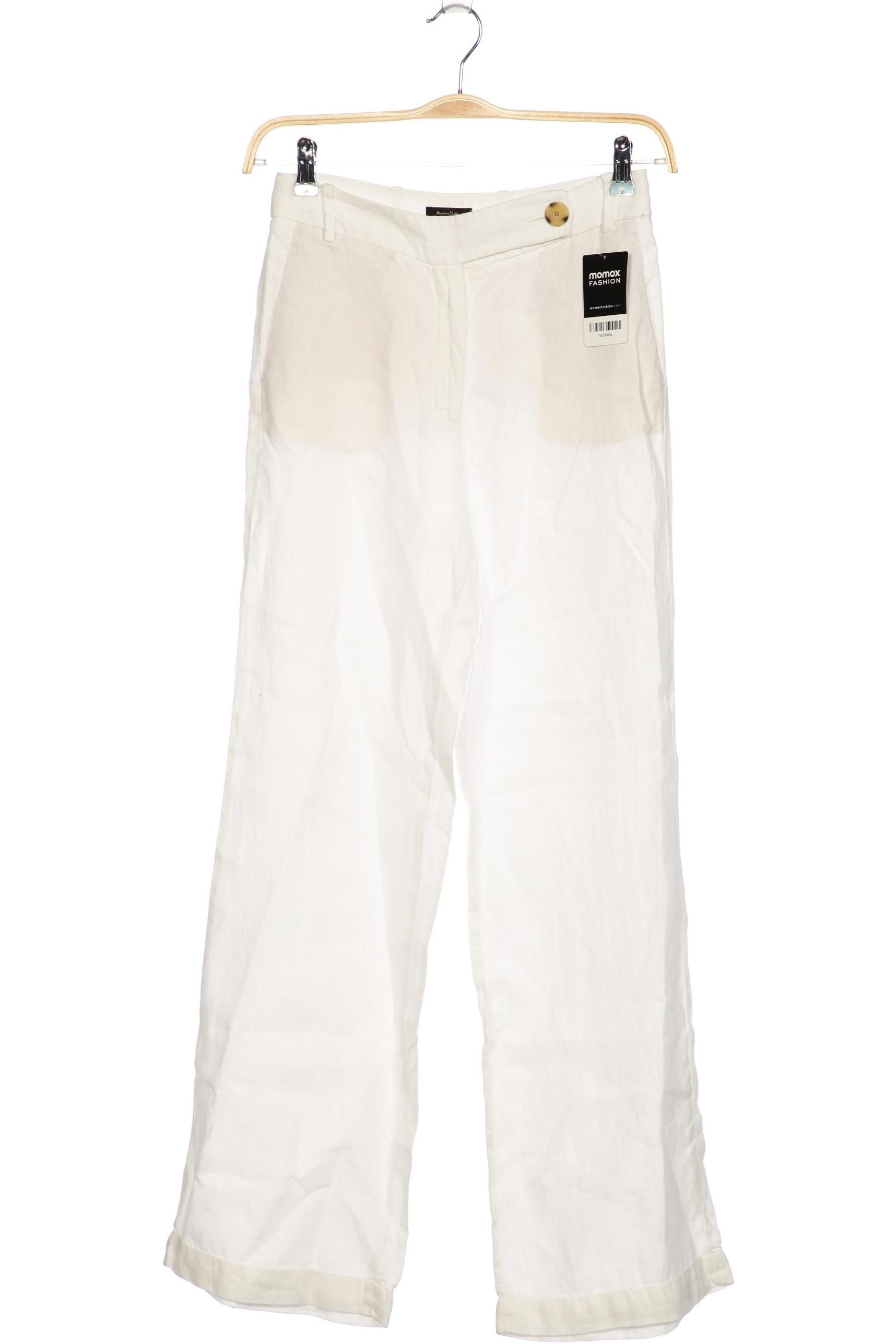

Massimo Dutti Damen Stoffhose, weiß, Gr. 36