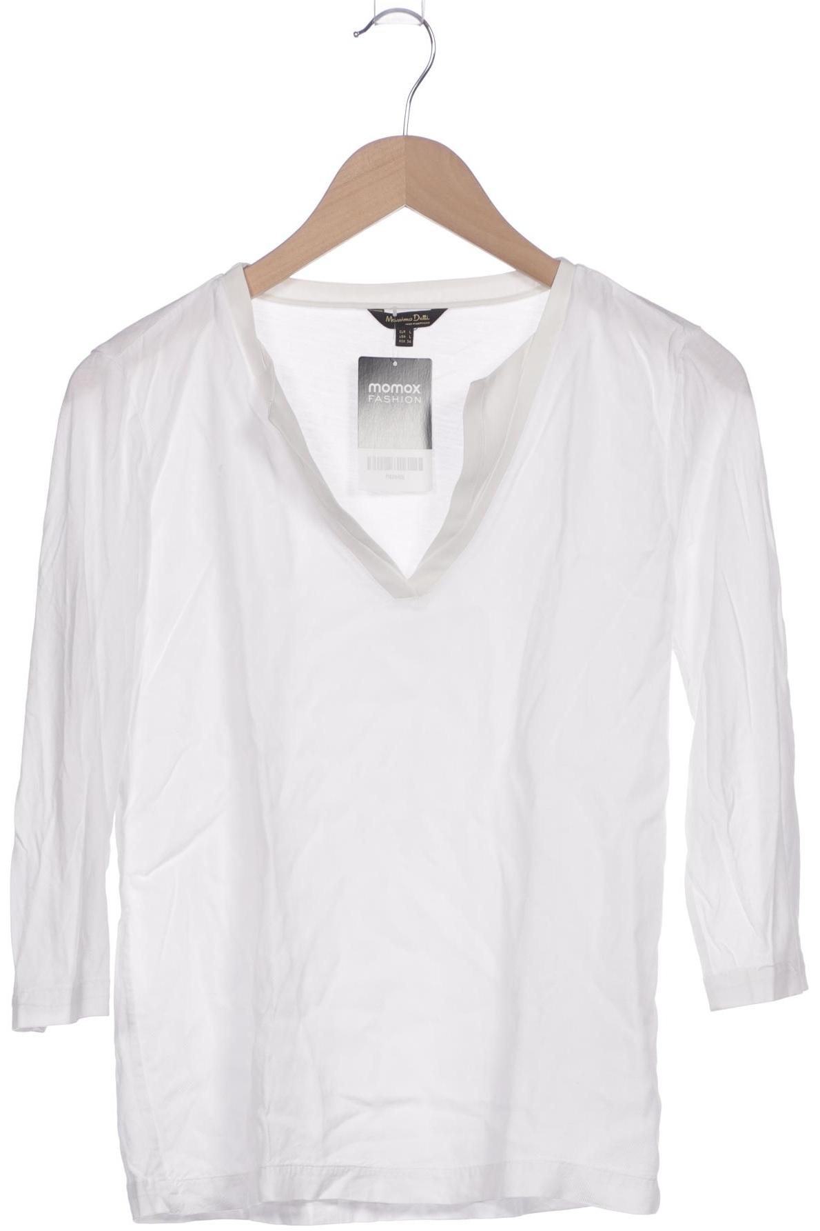 

Massimo Dutti Damen Langarmshirt, weiß, Gr. 42