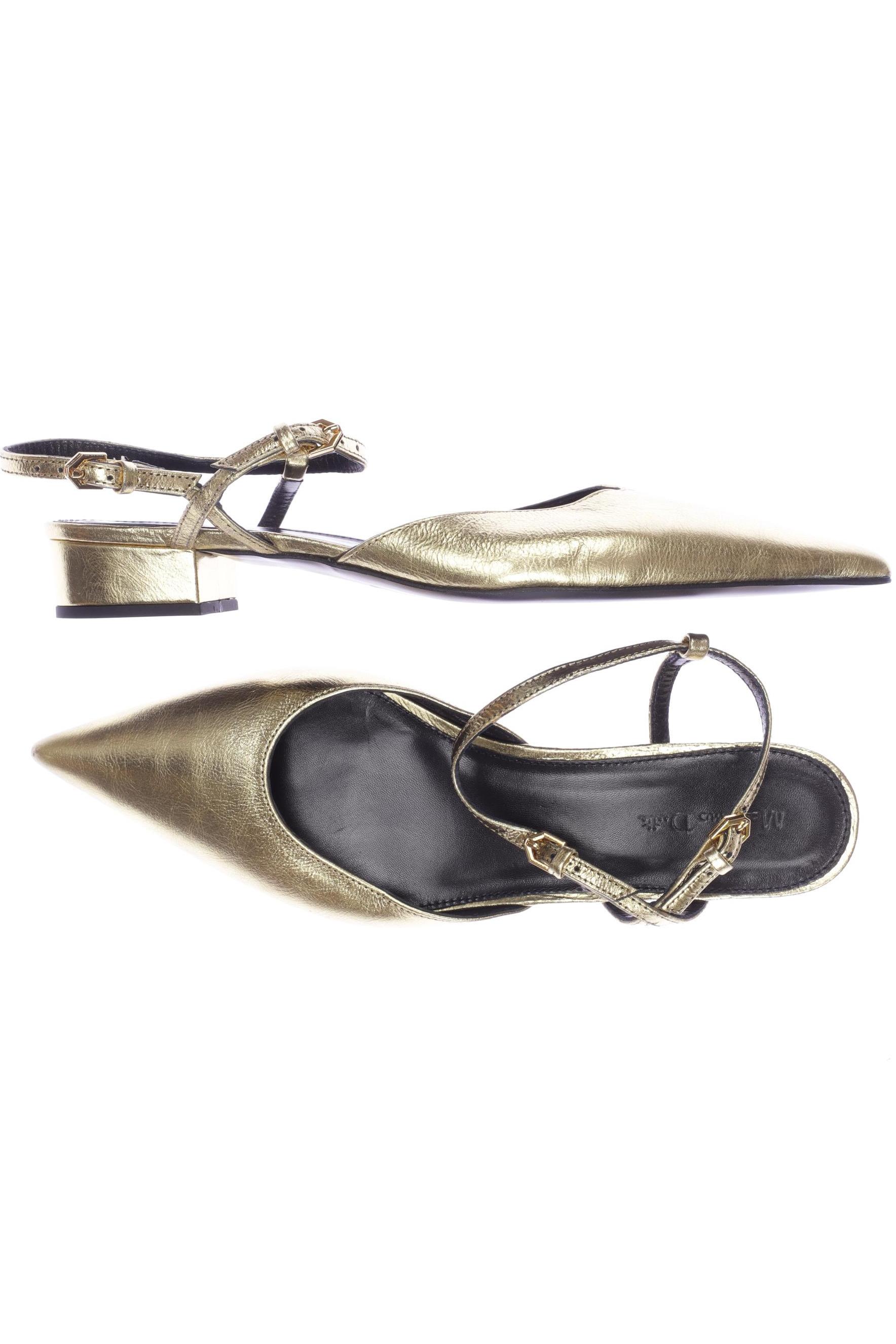 

Massimo Dutti Damen Sandale, gold, Gr. 40