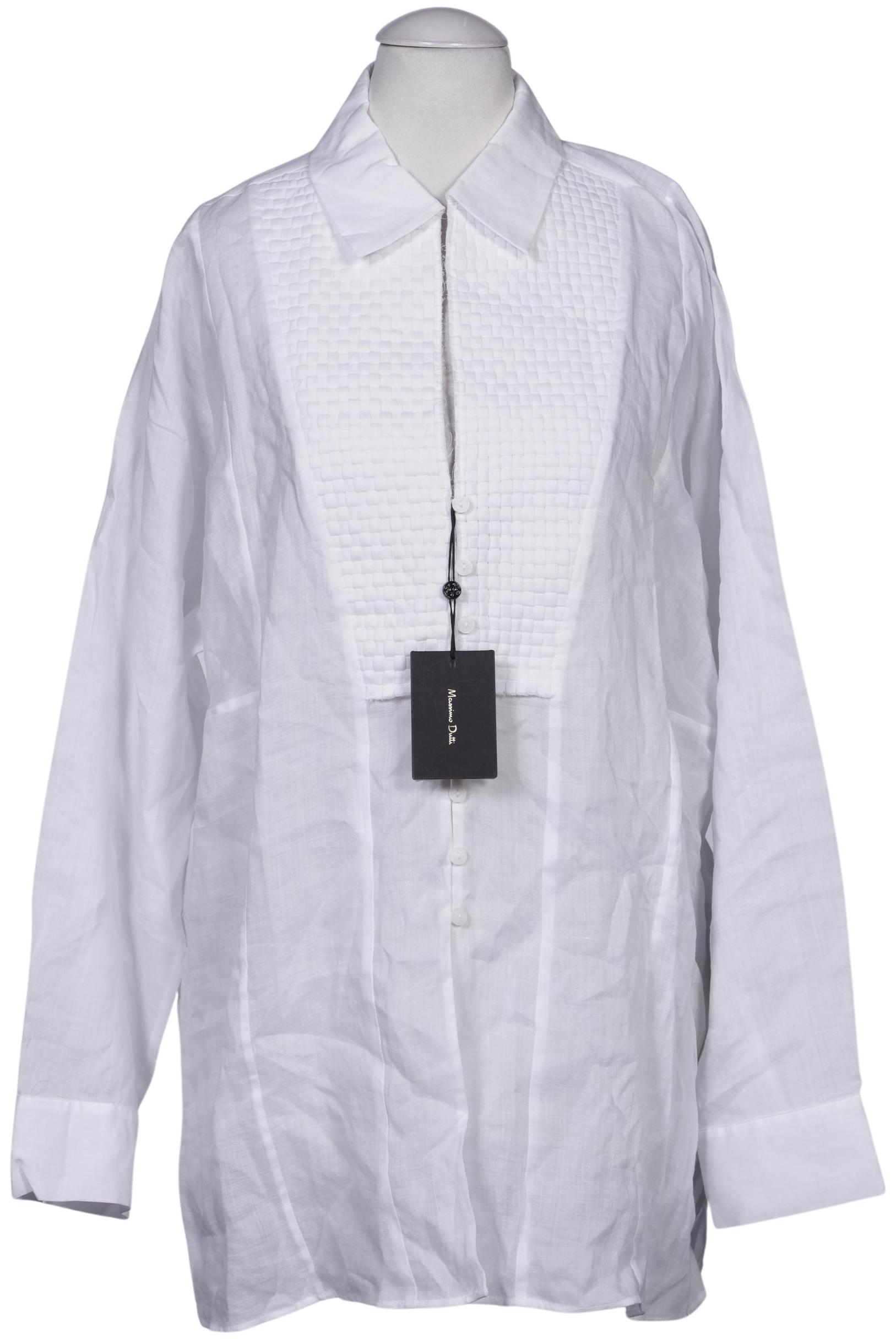 

Massimo Dutti Damen Bluse, weiß, Gr. 34