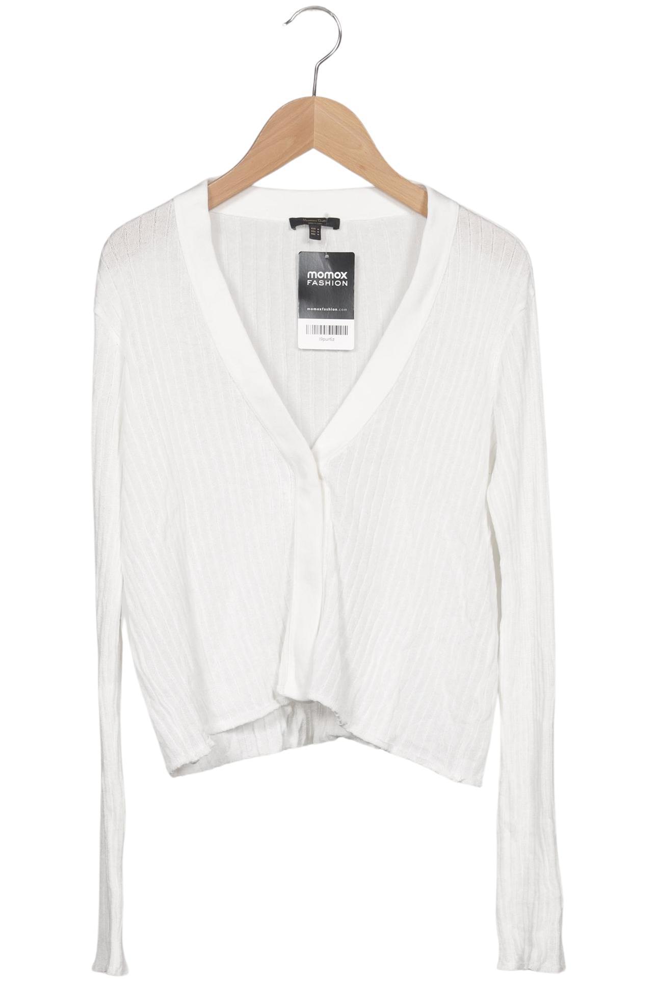 

Massimo Dutti Damen Strickjacke, weiß, Gr. 38