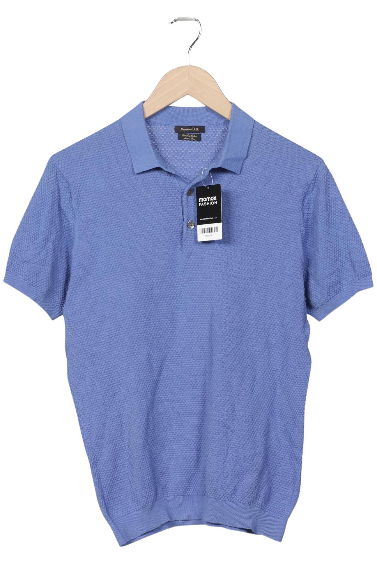 

Massimo Dutti Damen Poloshirt, blau, Gr. 38