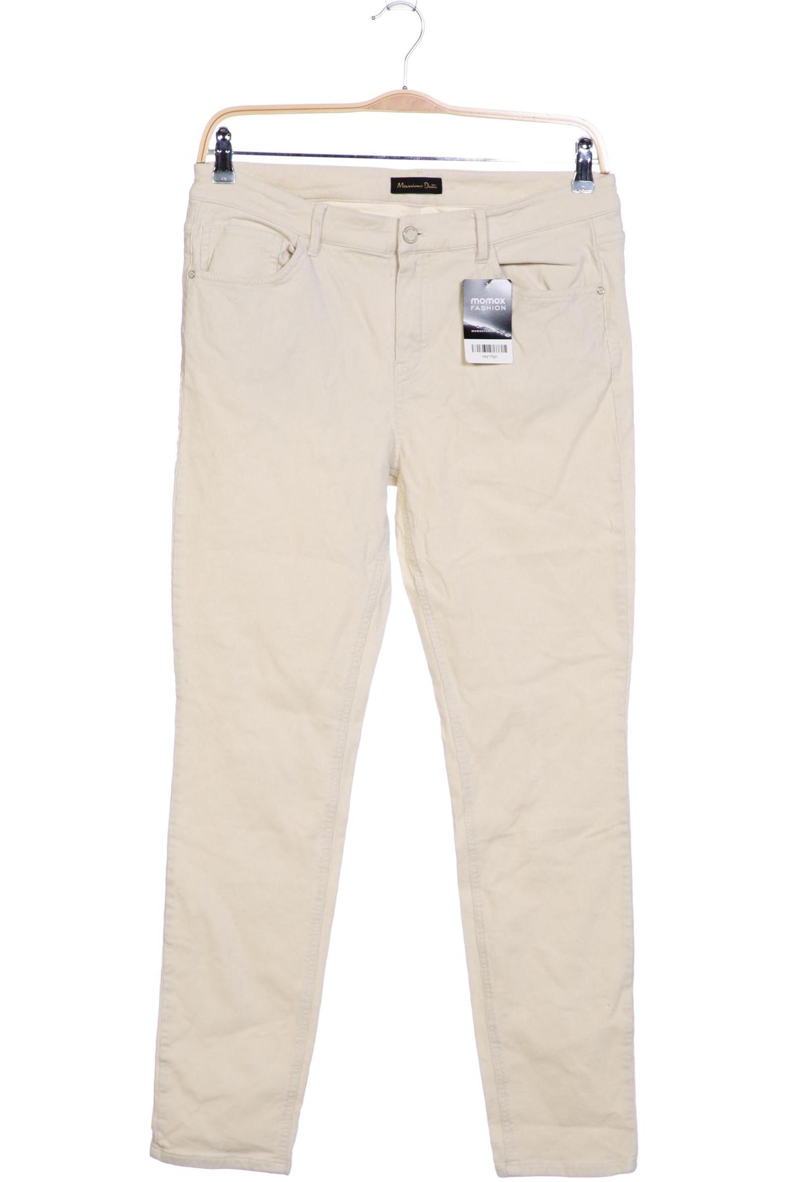 

Massimo Dutti Damen Jeans, cremeweiß, Gr. 42