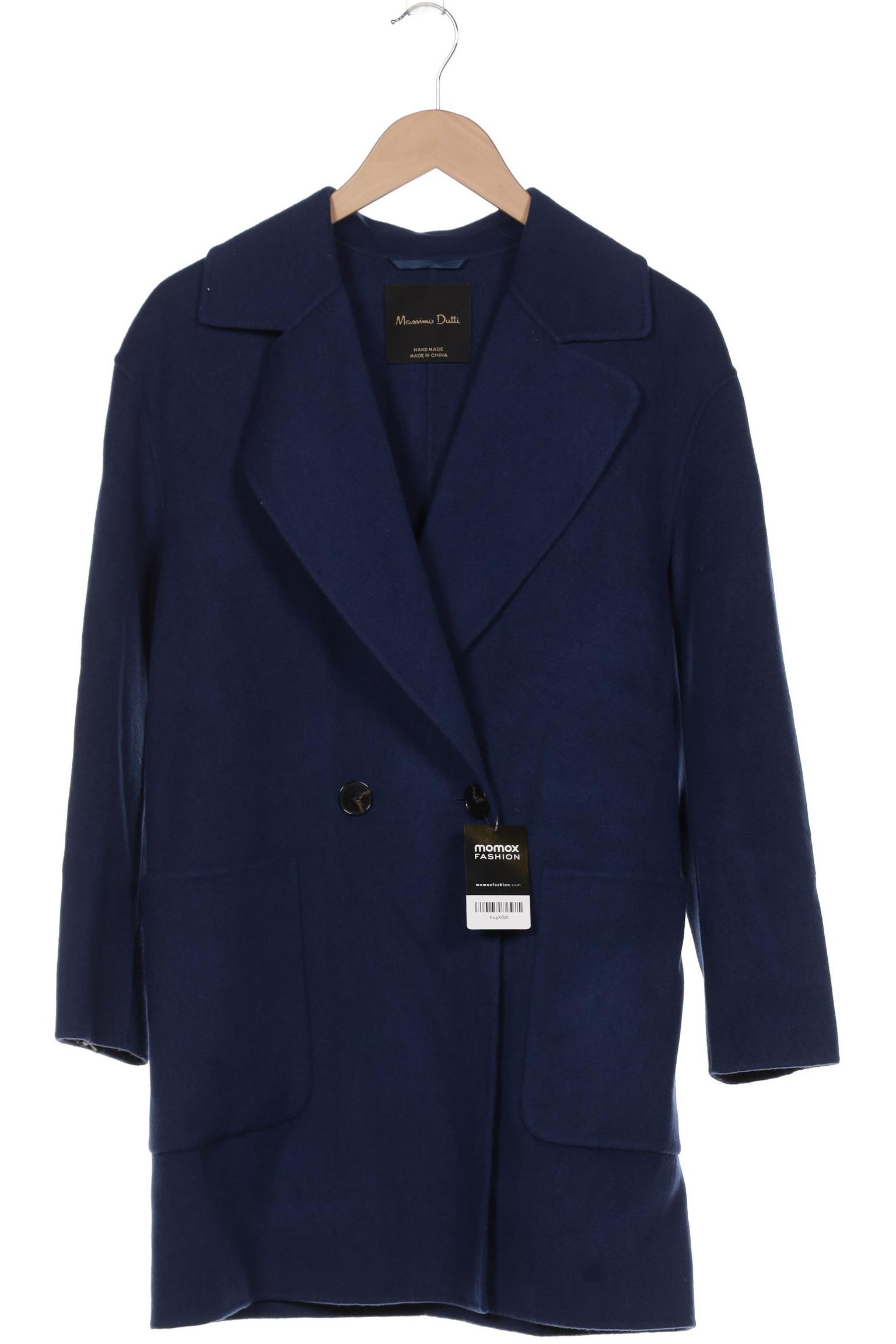 

Massimo Dutti Damen Mantel, marineblau, Gr. 36