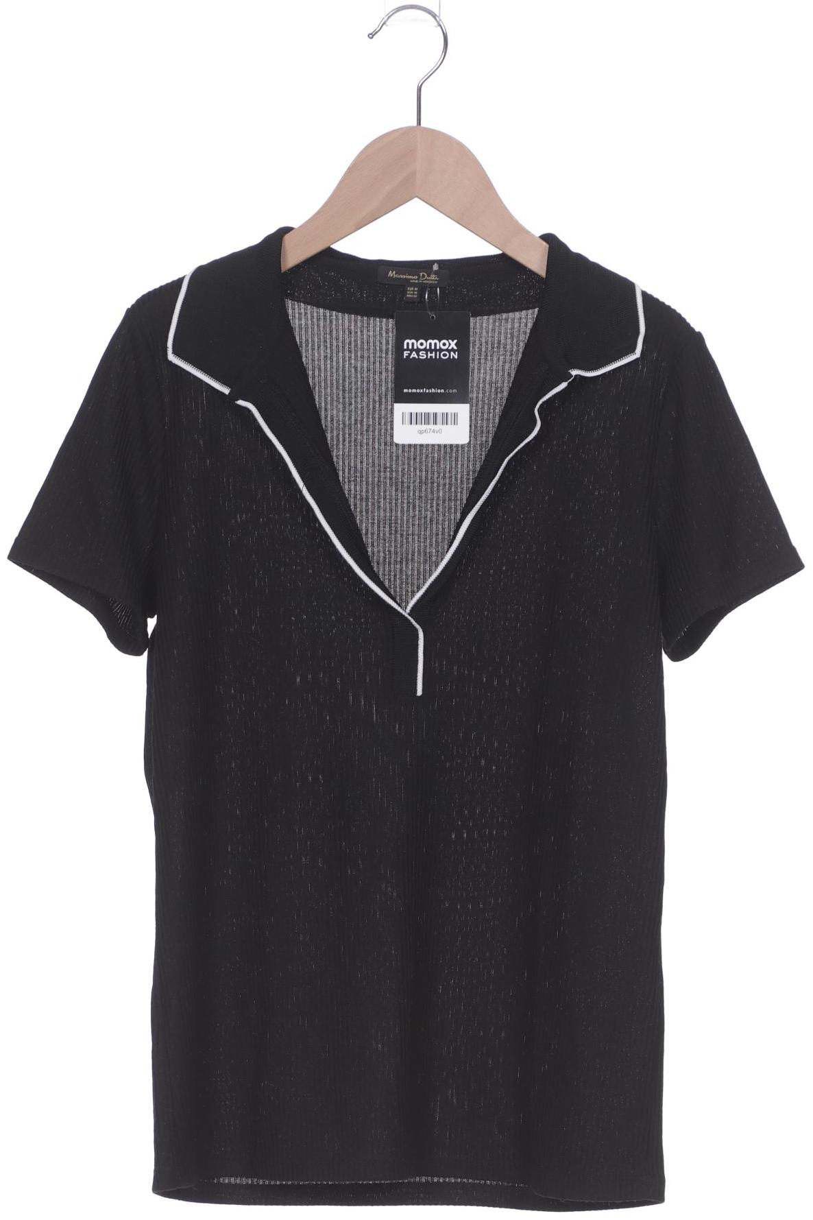 

Massimo Dutti Damen Poloshirt, schwarz, Gr. 38