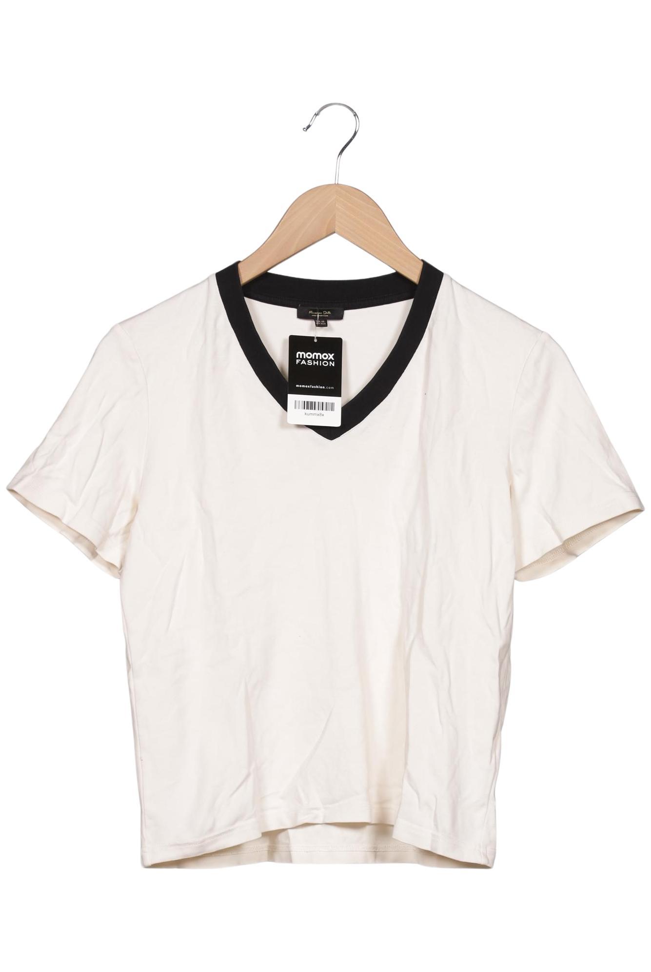

Massimo Dutti Damen T-Shirt, cremeweiß, Gr. 34