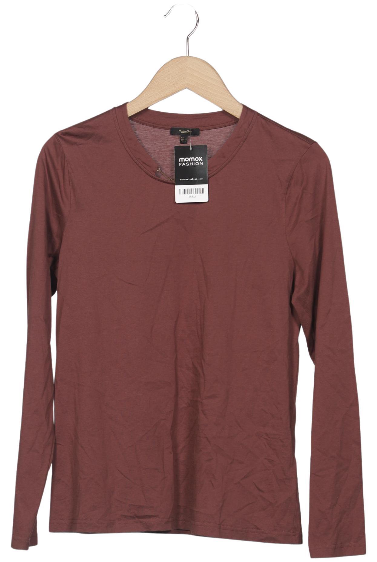 

Massimo Dutti Damen Langarmshirt, bordeaux, Gr. 36