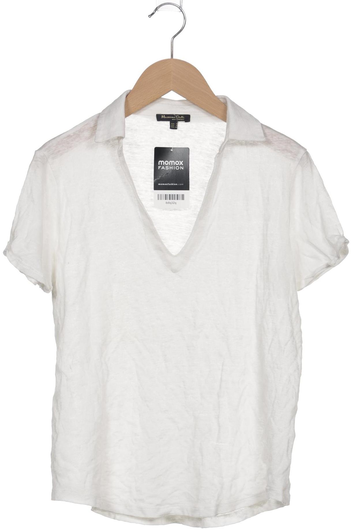 

Massimo Dutti Damen Poloshirt, weiß, Gr. 36