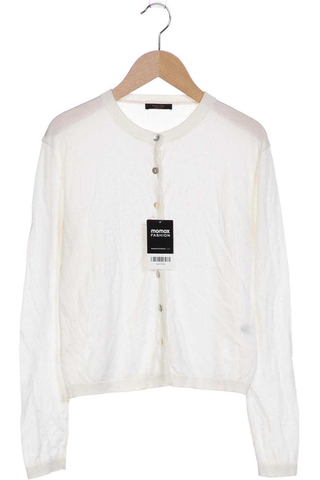 

Massimo Dutti Damen Strickjacke, weiß, Gr. 34
