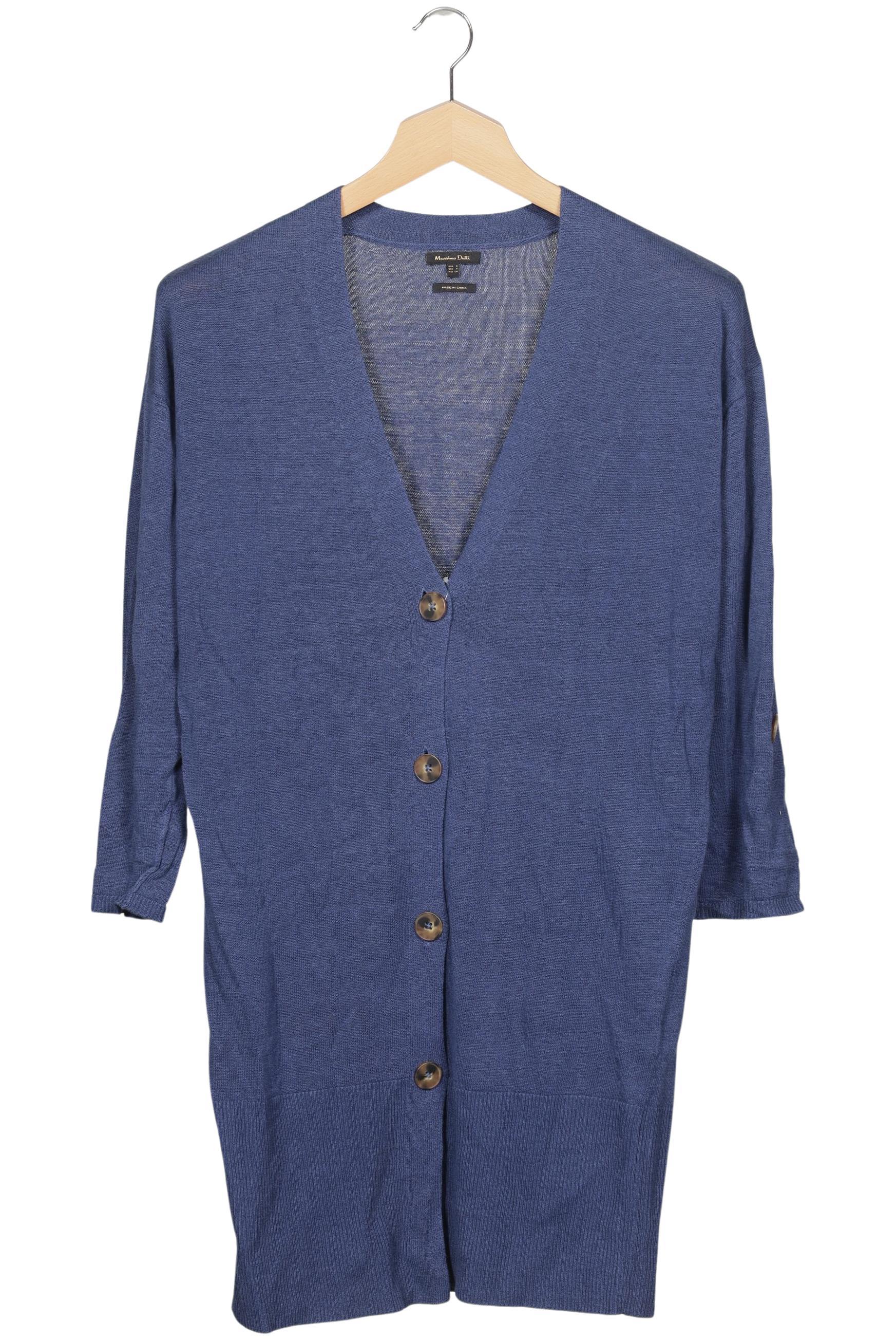 

Massimo Dutti Damen Strickjacke, blau, Gr. 36