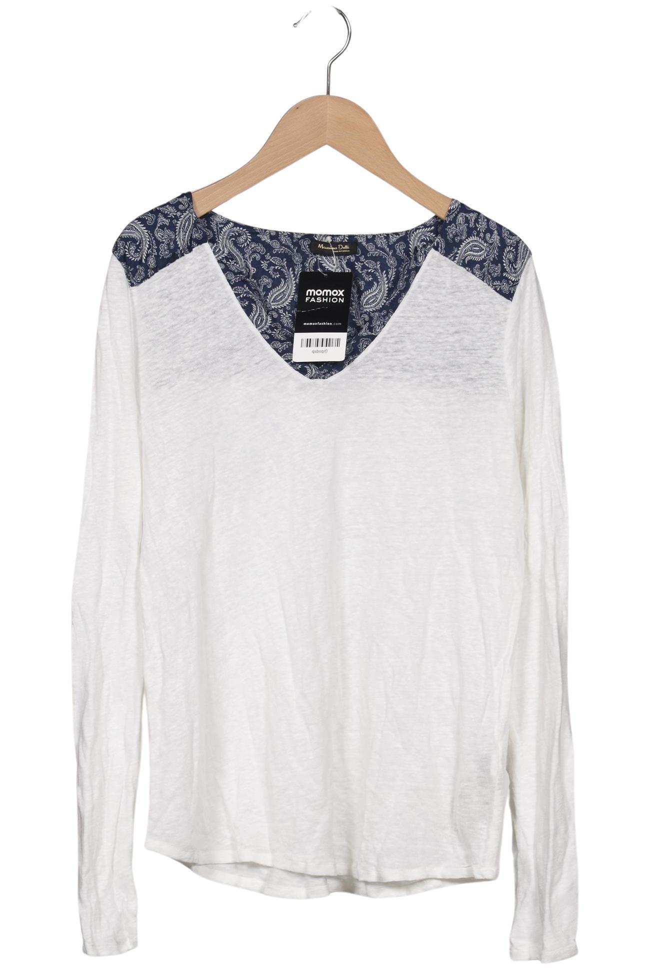 

Massimo Dutti Damen Langarmshirt, weiß, Gr. 38