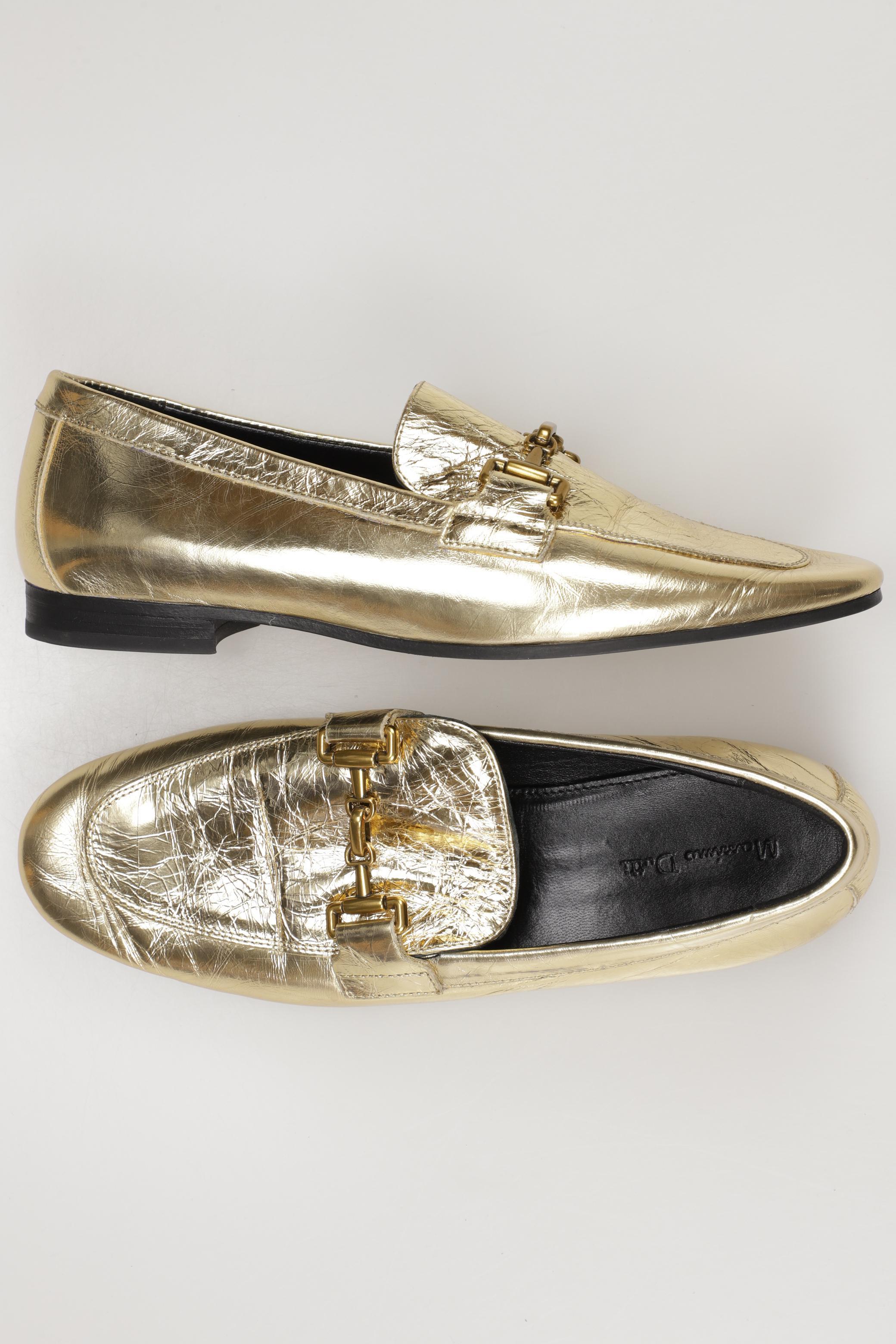 

Massimo Dutti Damen Halbschuh, gold, Gr. 39