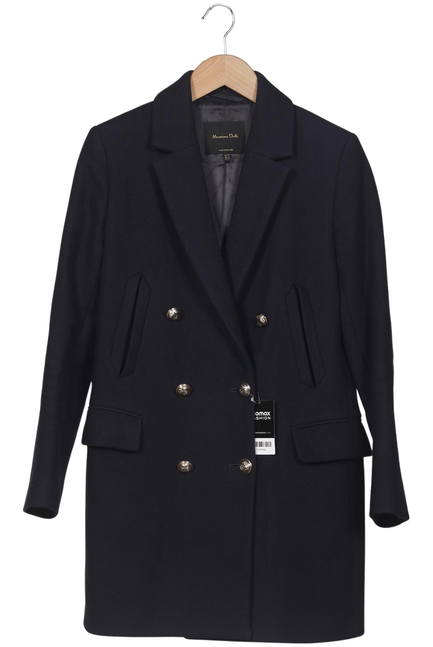 

Massimo Dutti Damen Mantel, marineblau, Gr. 38