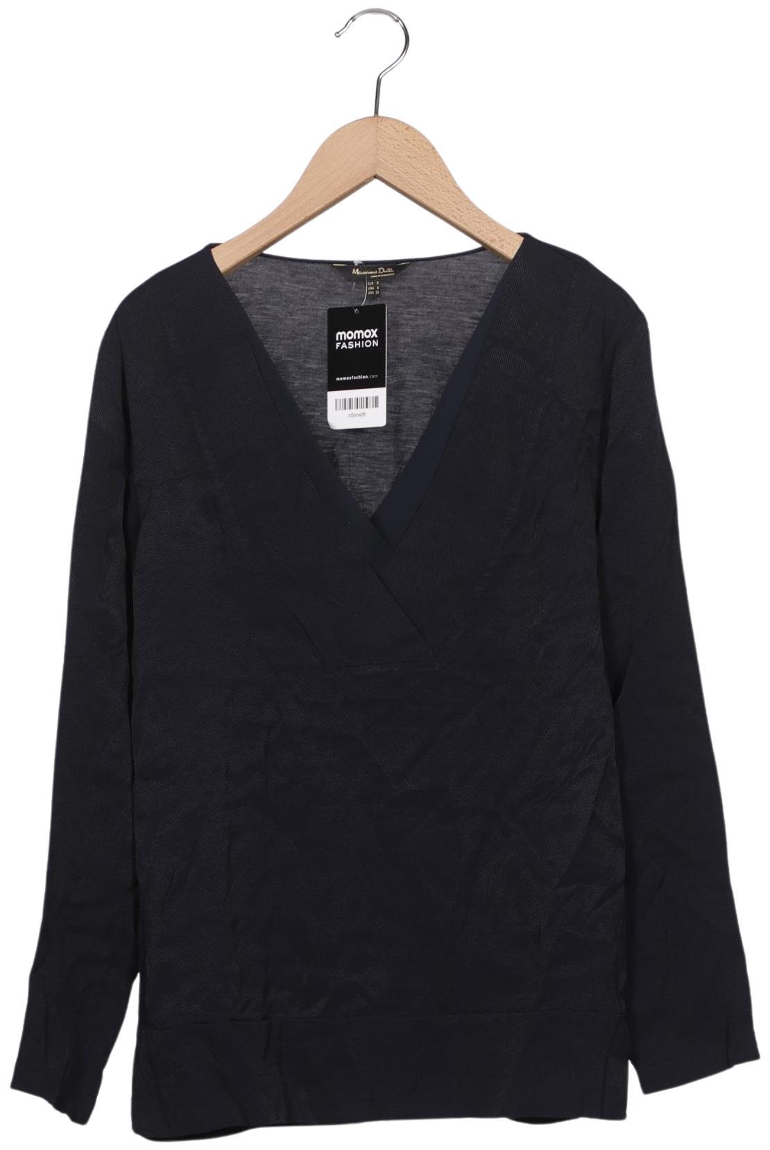 

Massimo Dutti Damen Langarmshirt, marineblau, Gr. 36