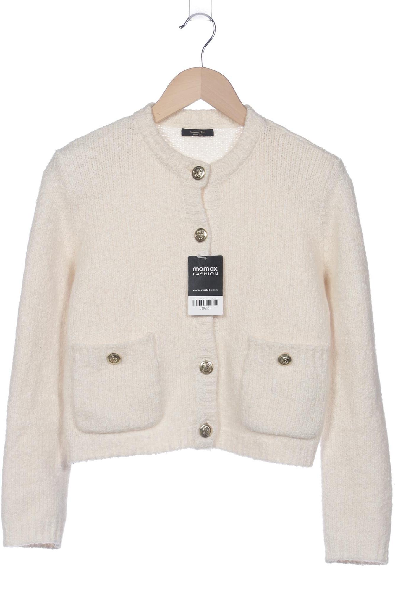

Massimo Dutti Damen Strickjacke, cremeweiß, Gr. 34