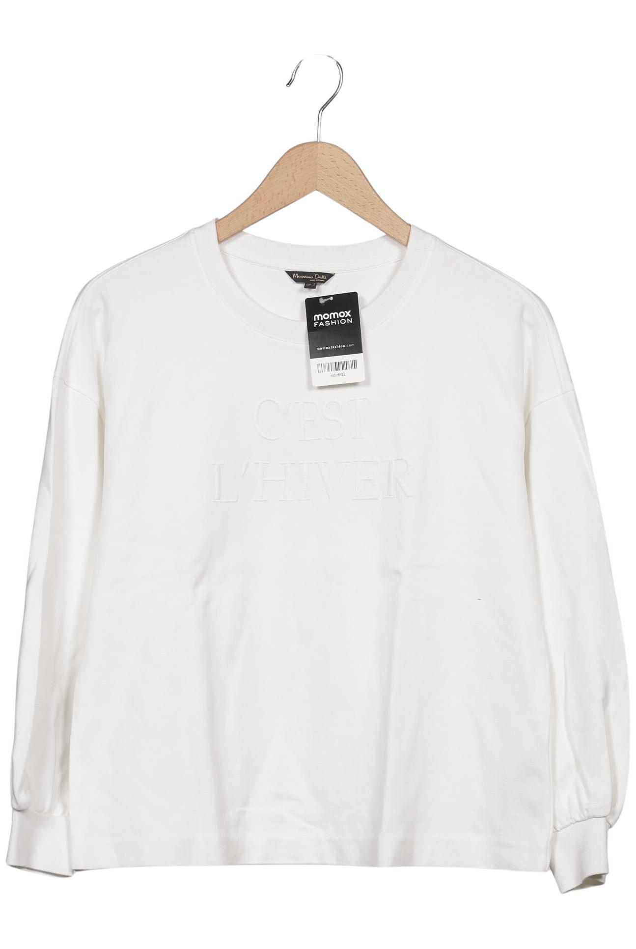 

Massimo Dutti Damen Sweatshirt, weiß, Gr. 36