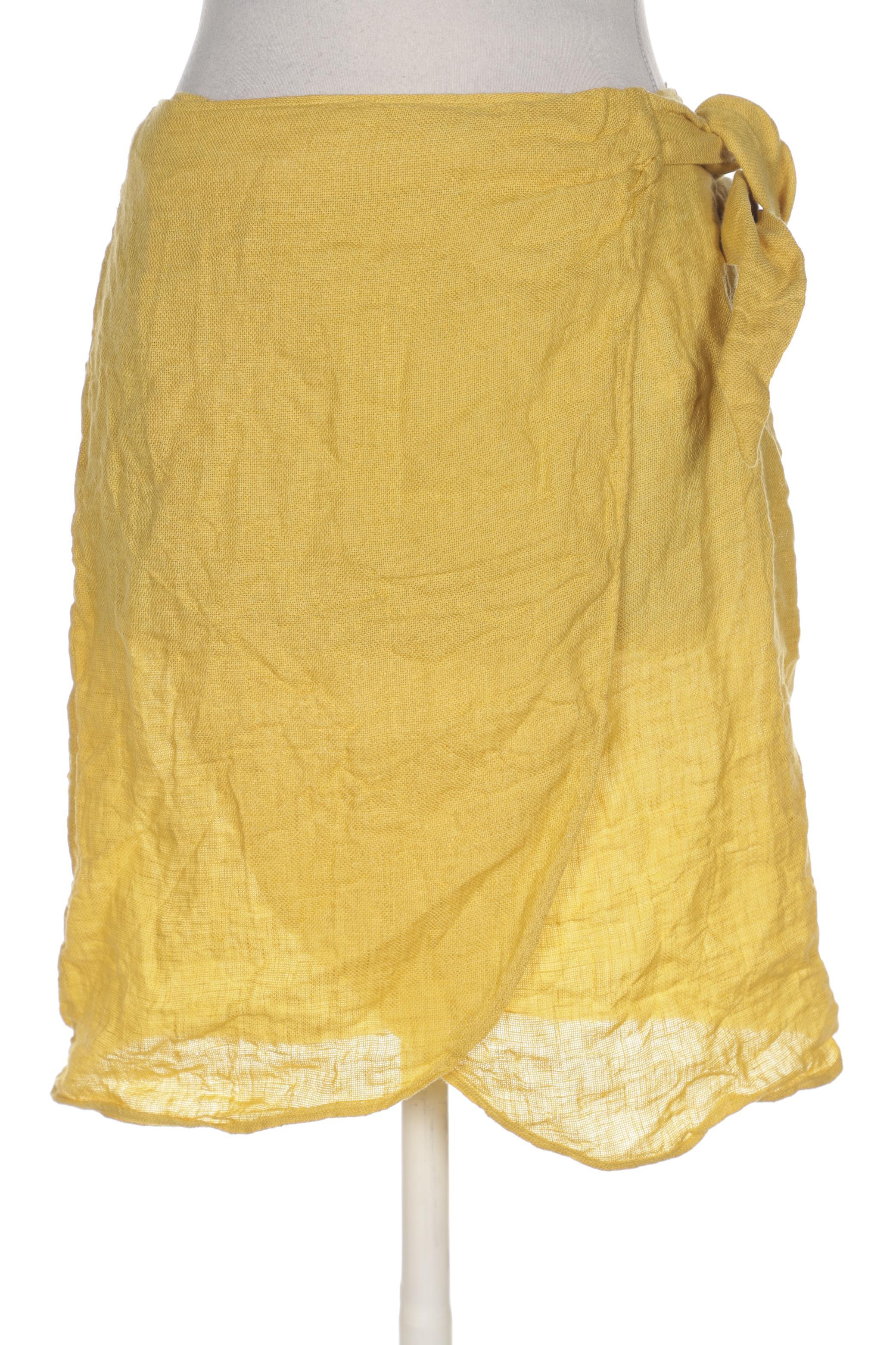 

Massimo Dutti Damen Rock, gelb, Gr. 34