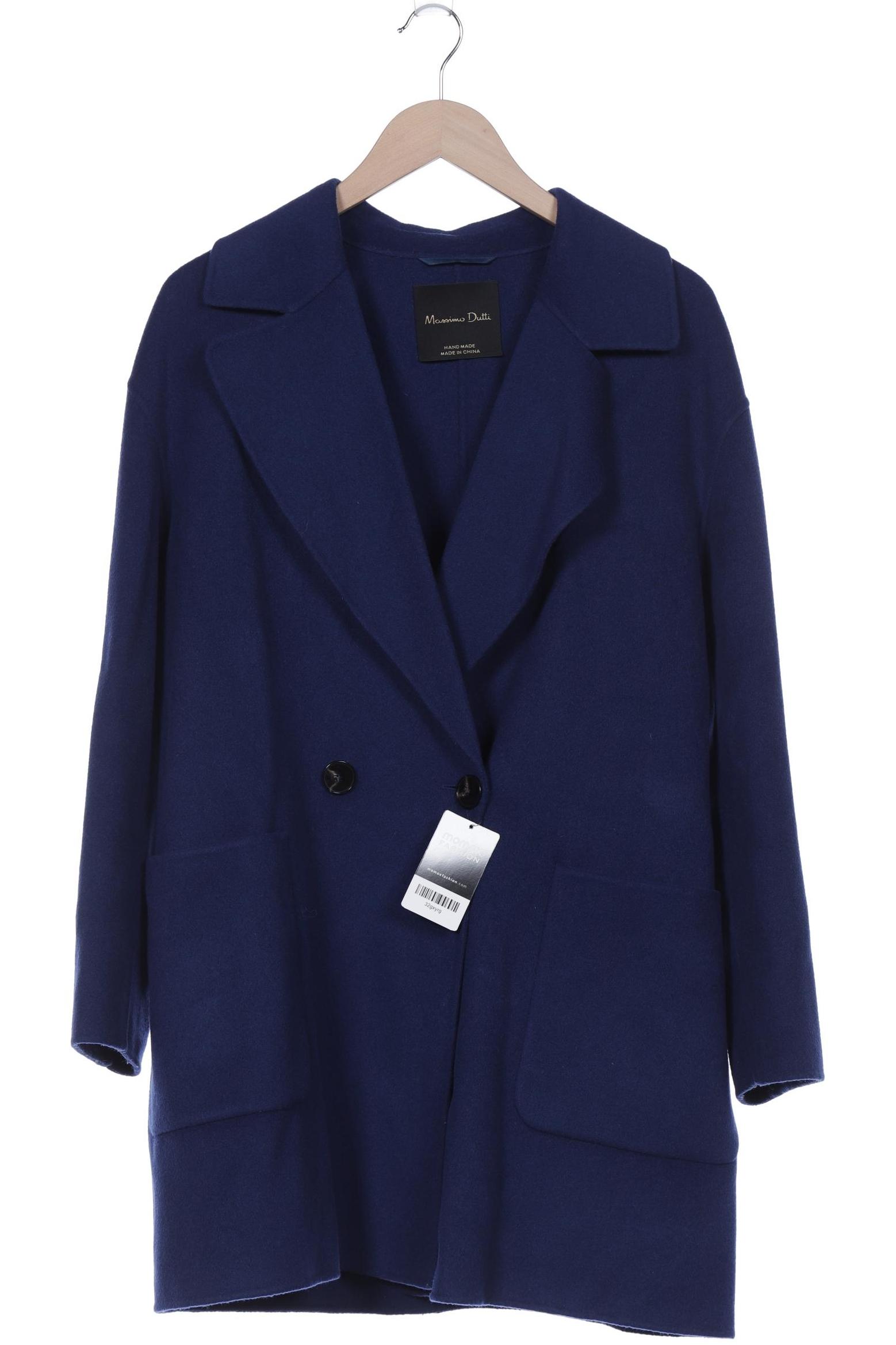 

Massimo Dutti Damen Mantel, marineblau, Gr. 42