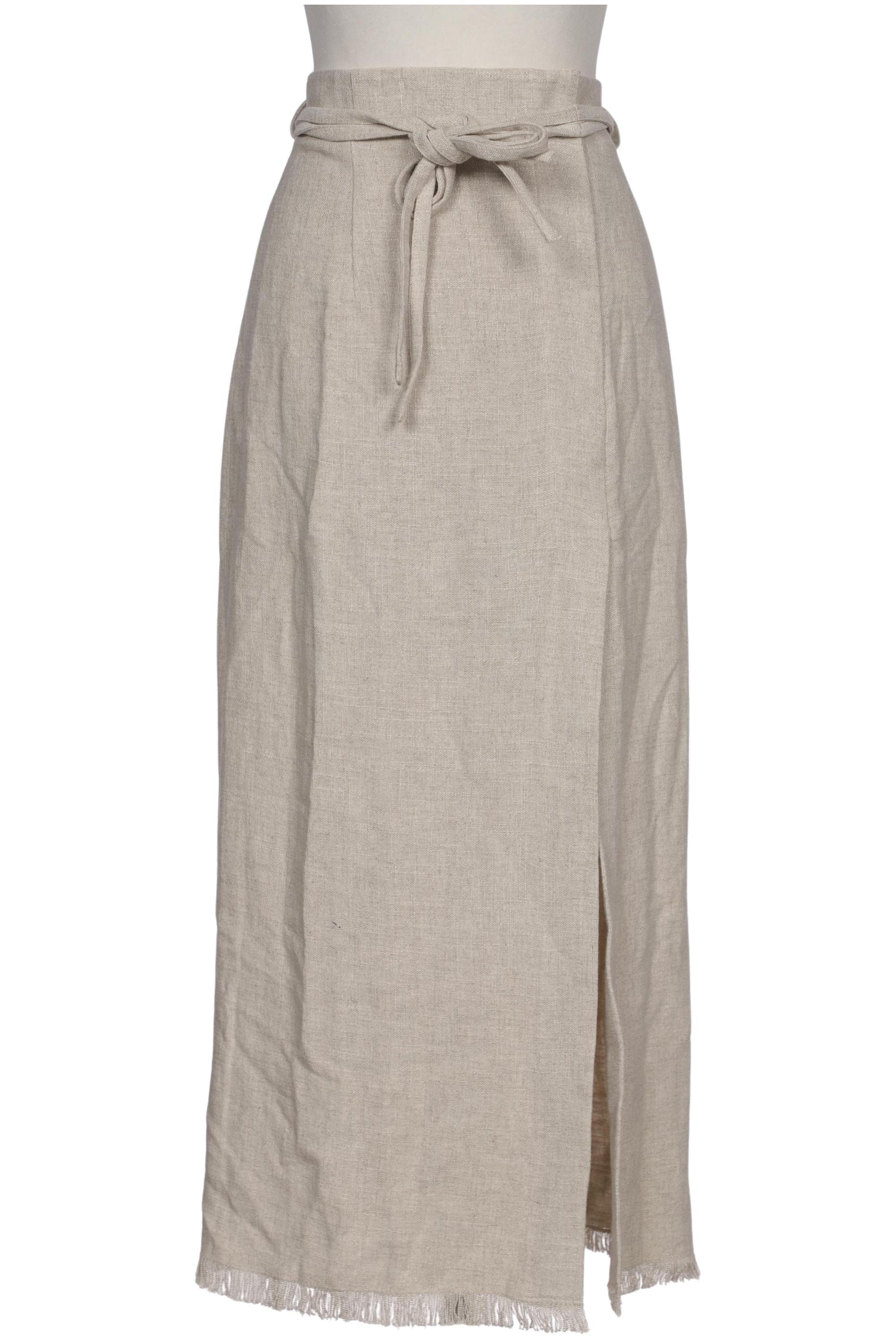 

Massimo Dutti Damen Rock, beige, Gr. 36