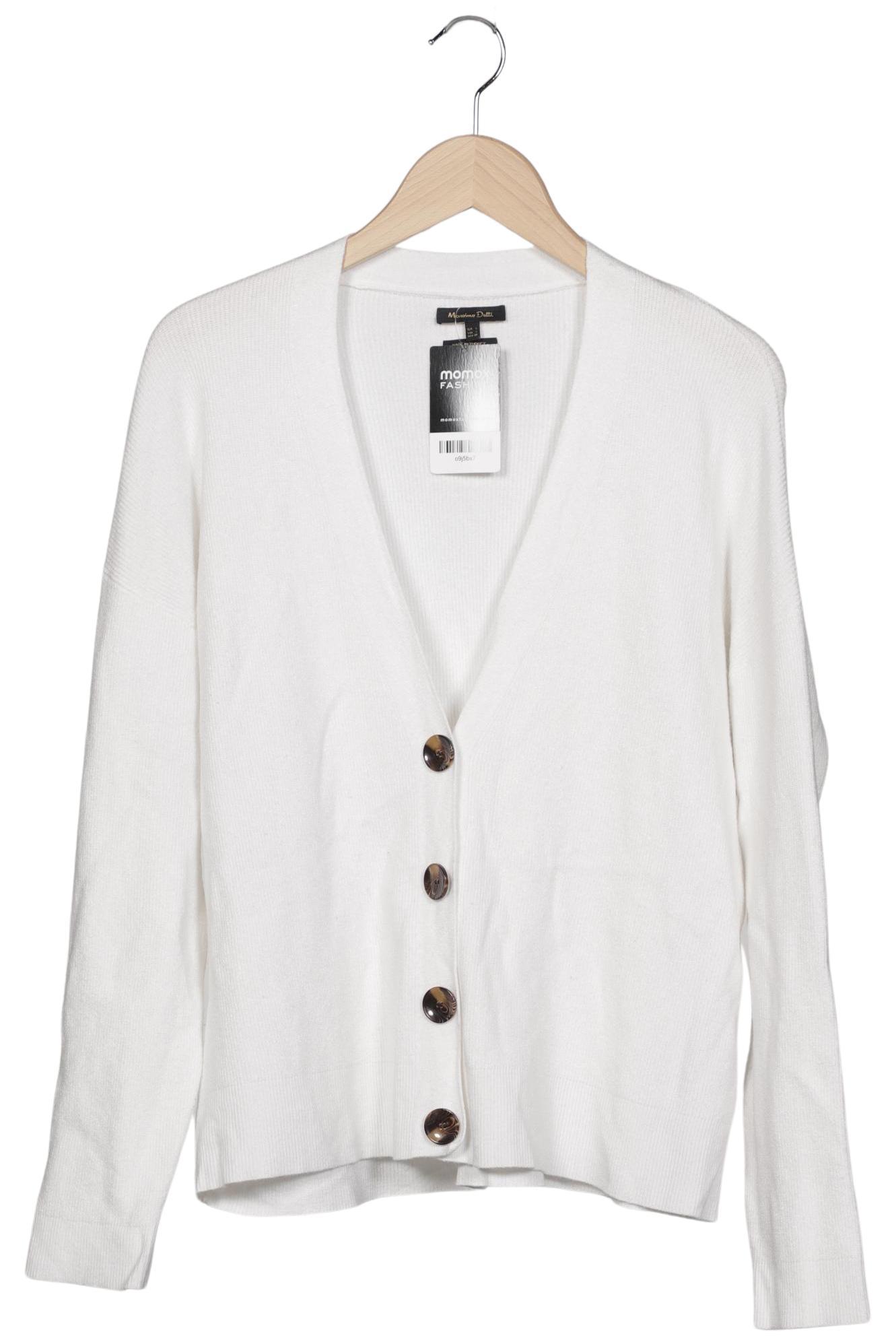 

Massimo Dutti Damen Strickjacke, weiß, Gr. 42