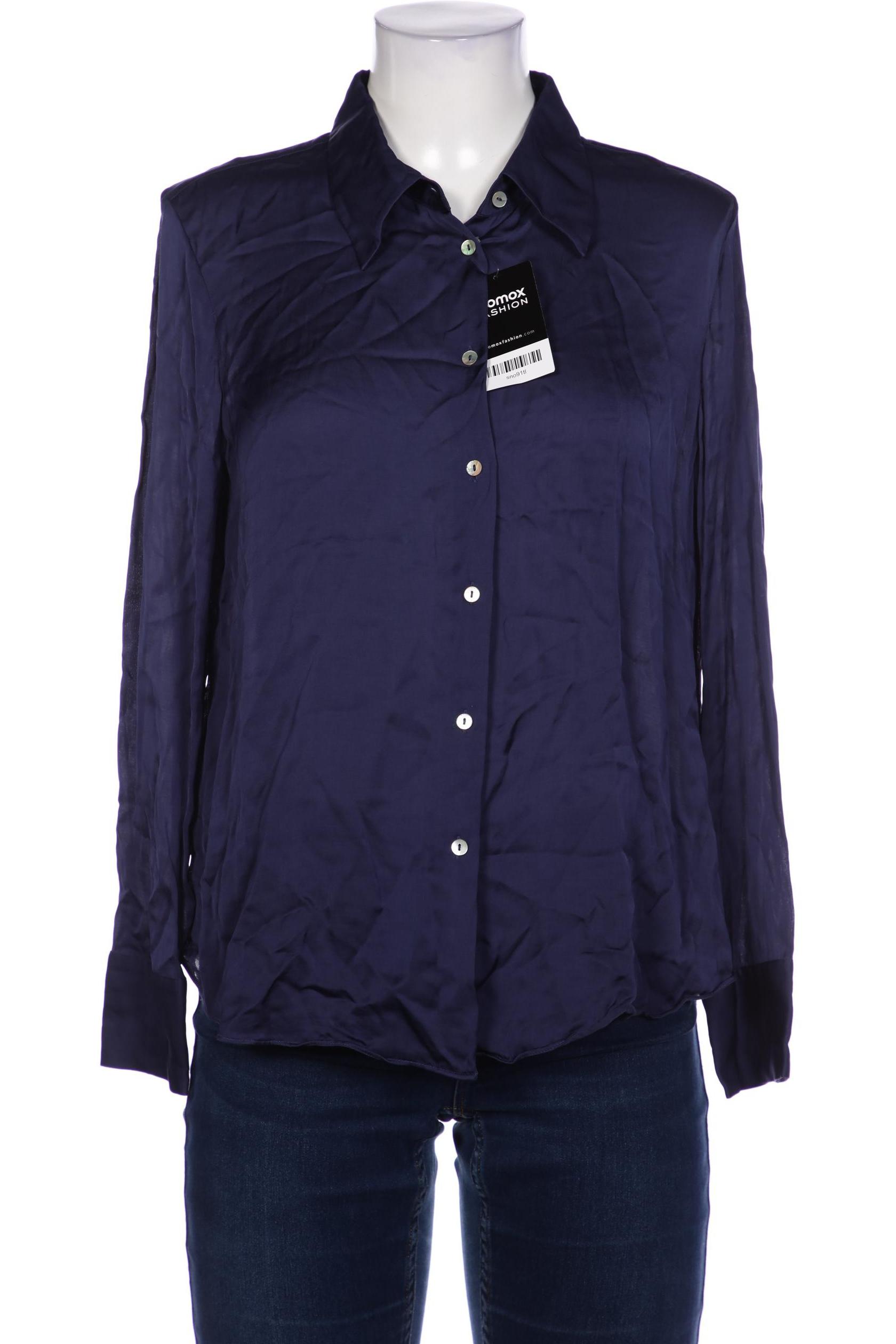 

Massimo Dutti Damen Bluse, marineblau, Gr. 42