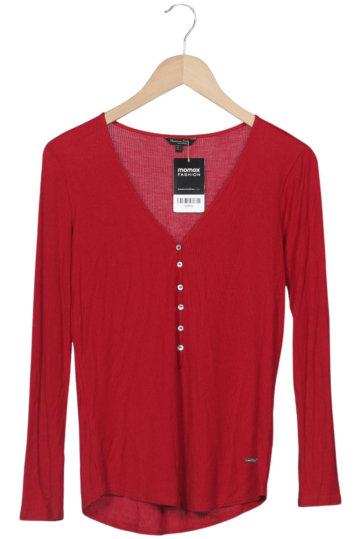 

Massimo Dutti Damen Langarmshirt, rot, Gr. 42
