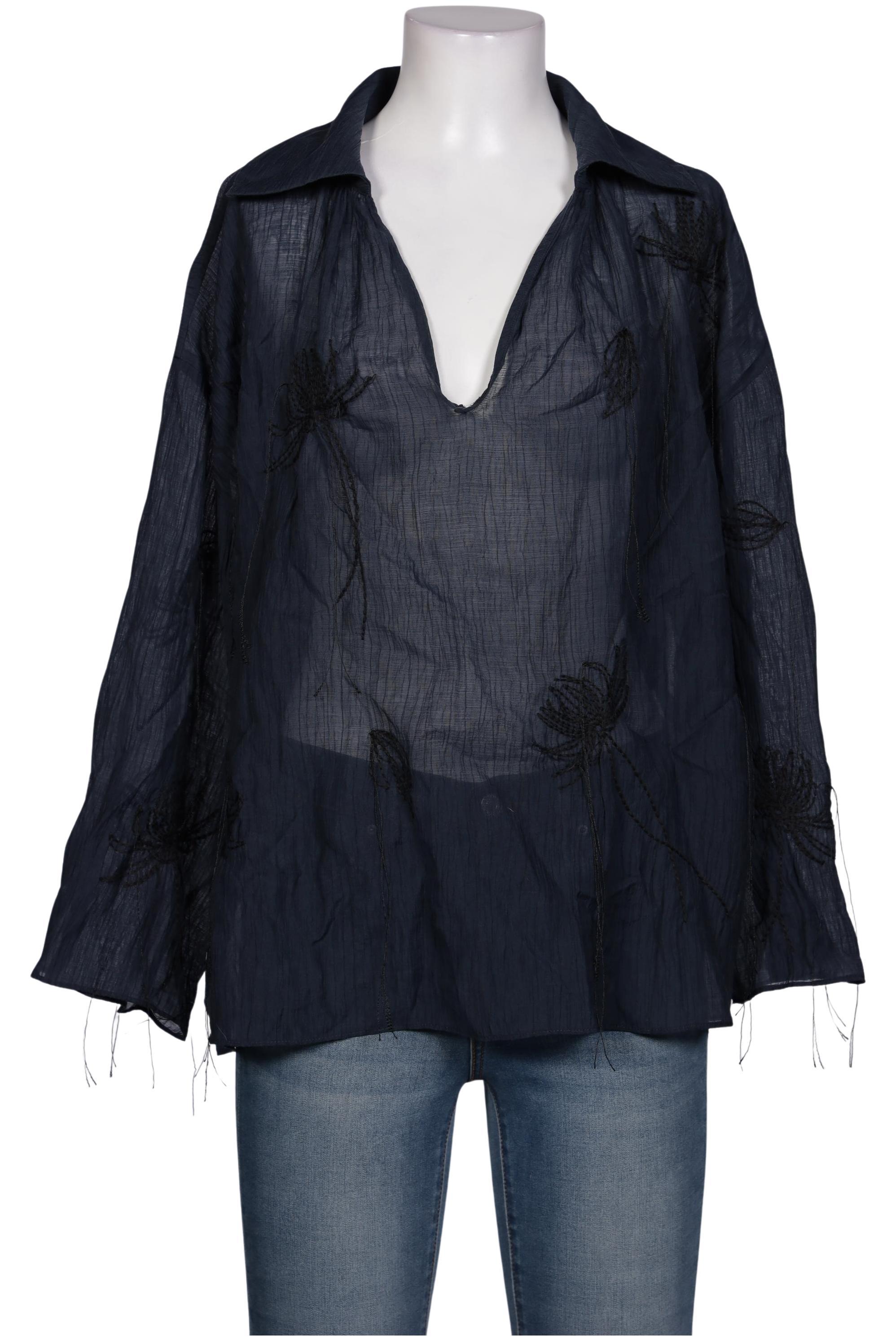 

Massimo Dutti Damen Bluse, marineblau, Gr. 38