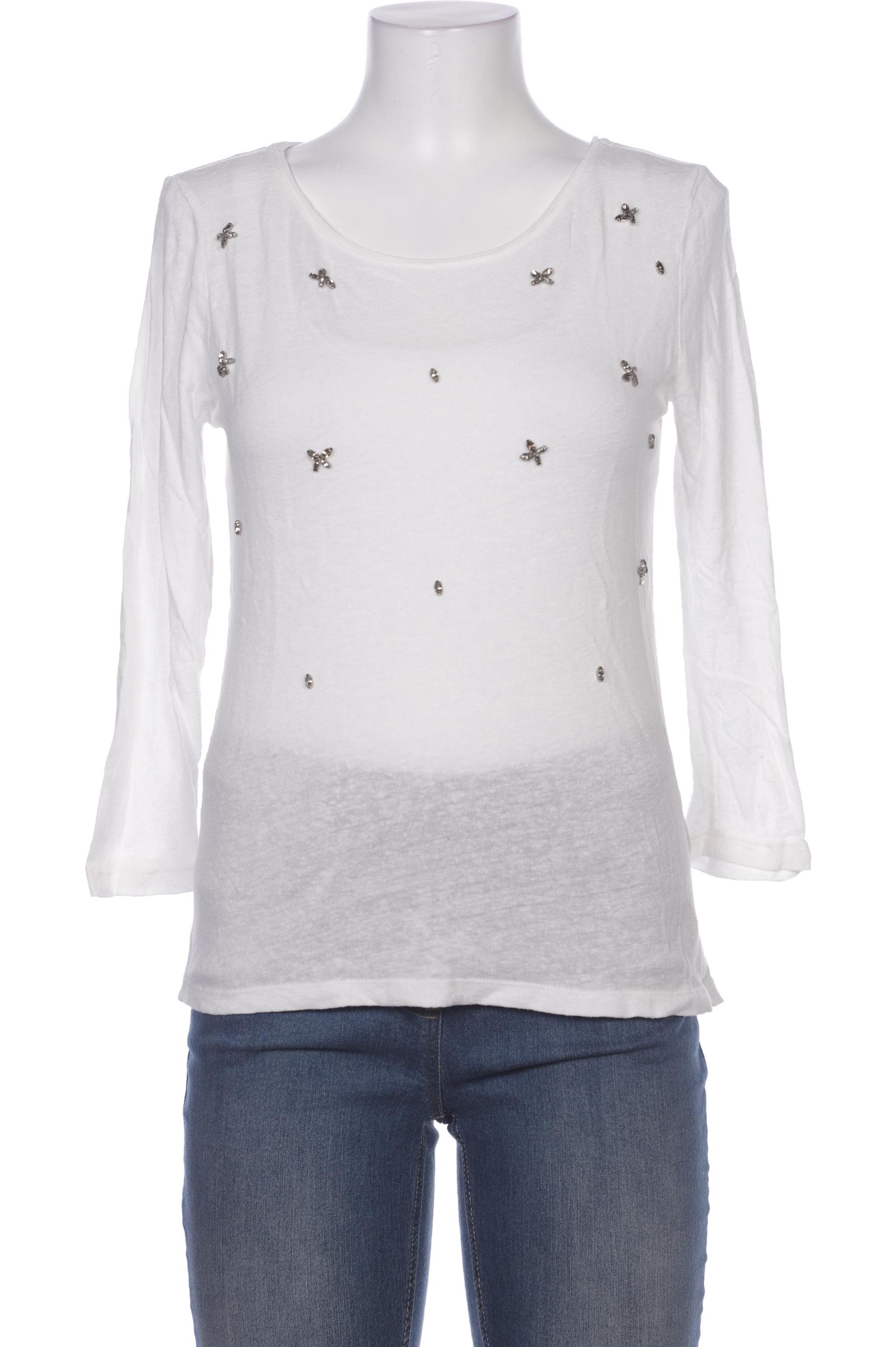 

Massimo Dutti Damen Langarmshirt, weiß, Gr. 38