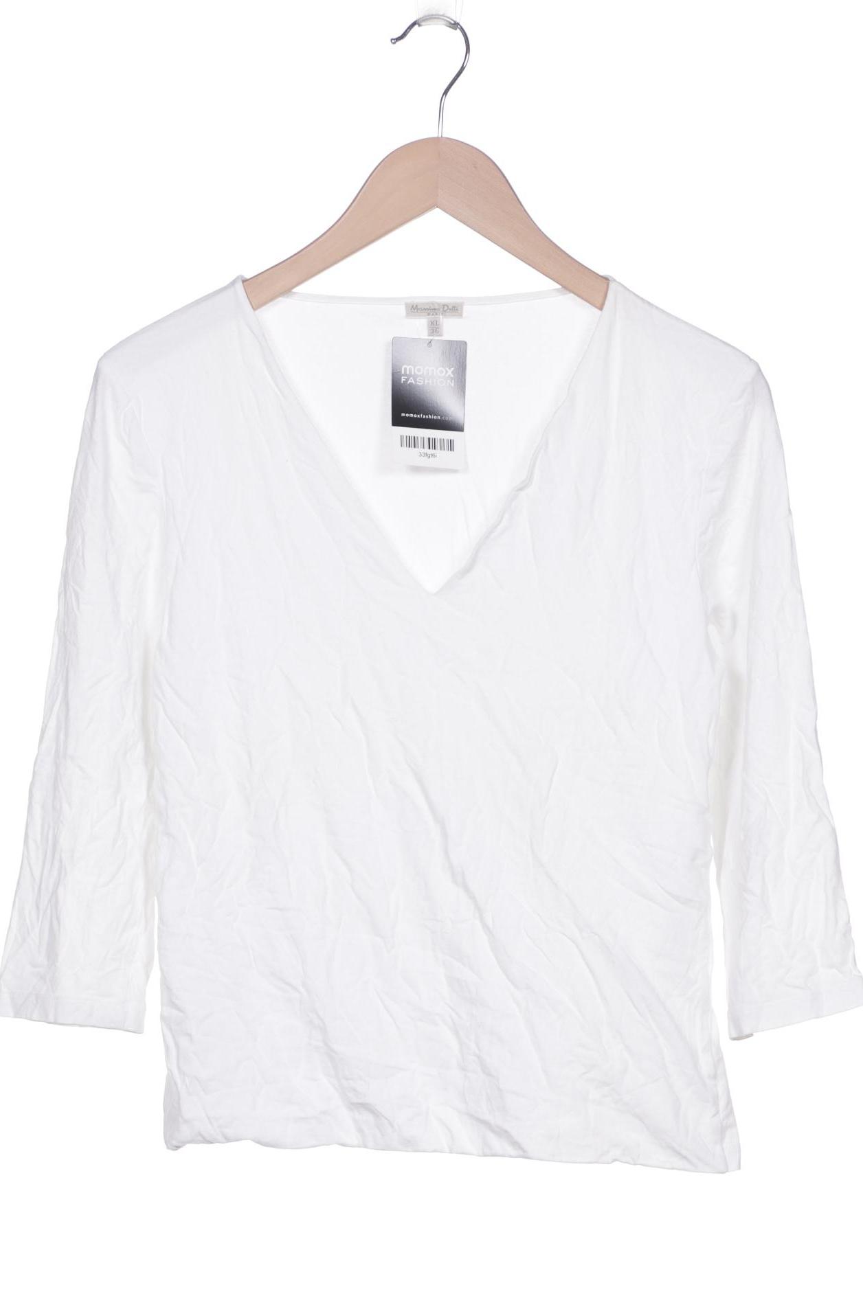 

Massimo Dutti Damen Langarmshirt, weiß, Gr. 36