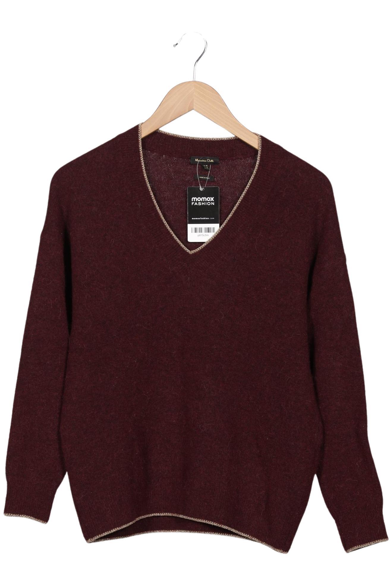 

Massimo Dutti Damen Pullover, bordeaux, Gr. 34