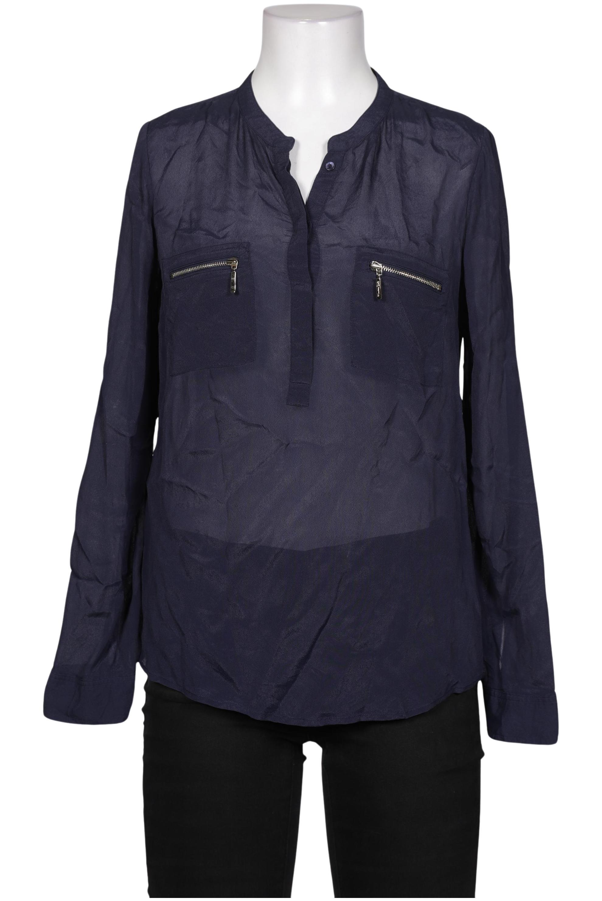 

Massimo Dutti Damen Bluse, marineblau, Gr. 38