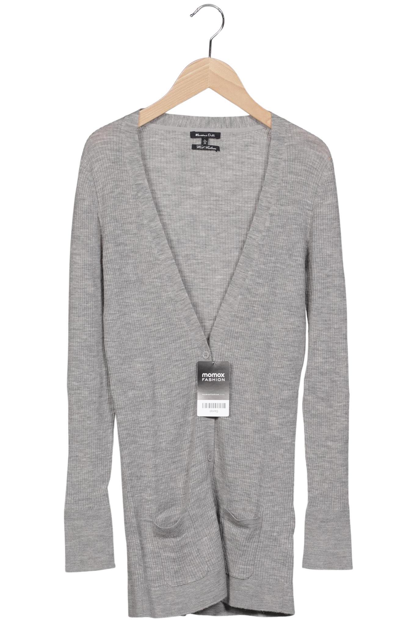 

Massimo Dutti Damen Strickjacke, grau, Gr. 34