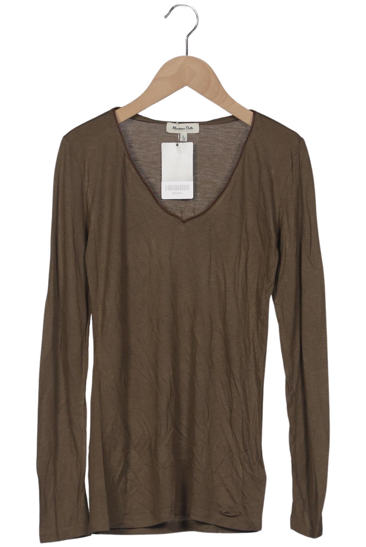 

Massimo Dutti Damen Langarmshirt, braun, Gr. 42