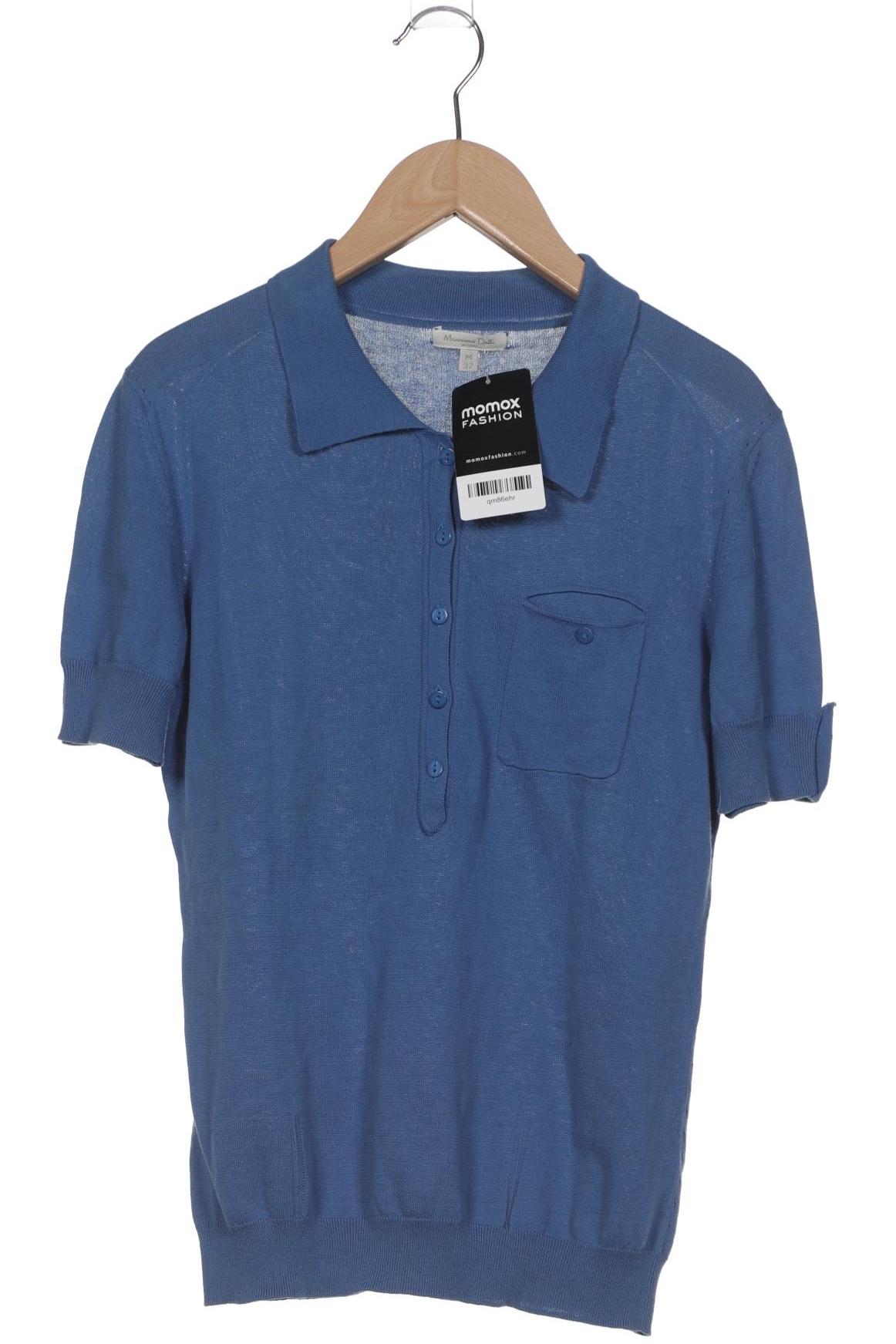 

Massimo Dutti Damen Poloshirt, blau, Gr. 38