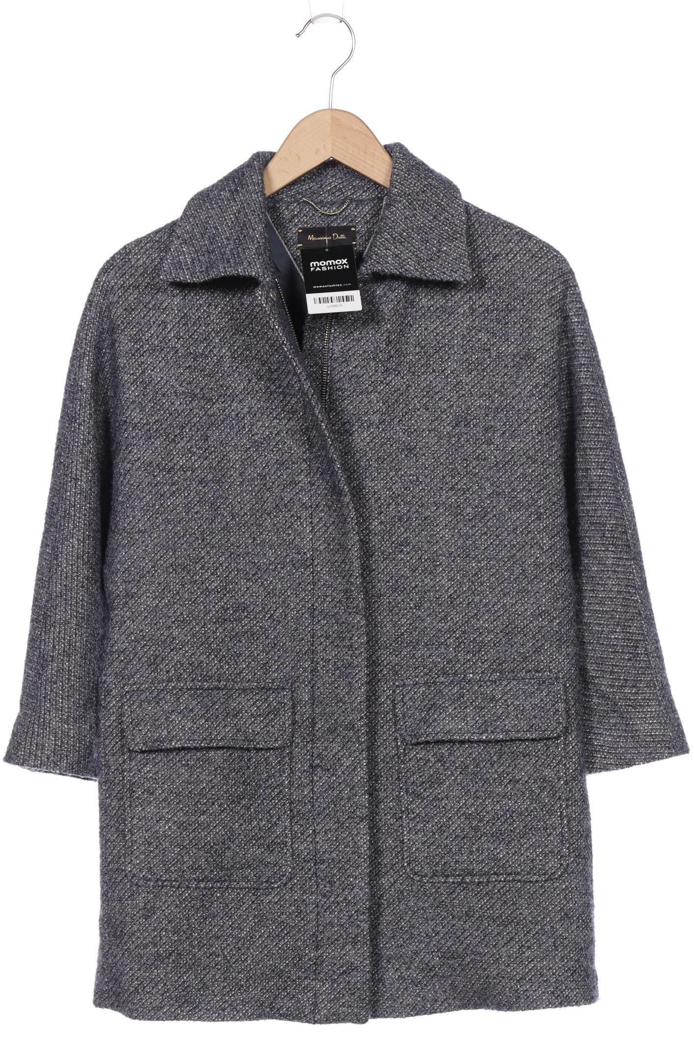 

Massimo Dutti Damen Mantel, blau, Gr. 36