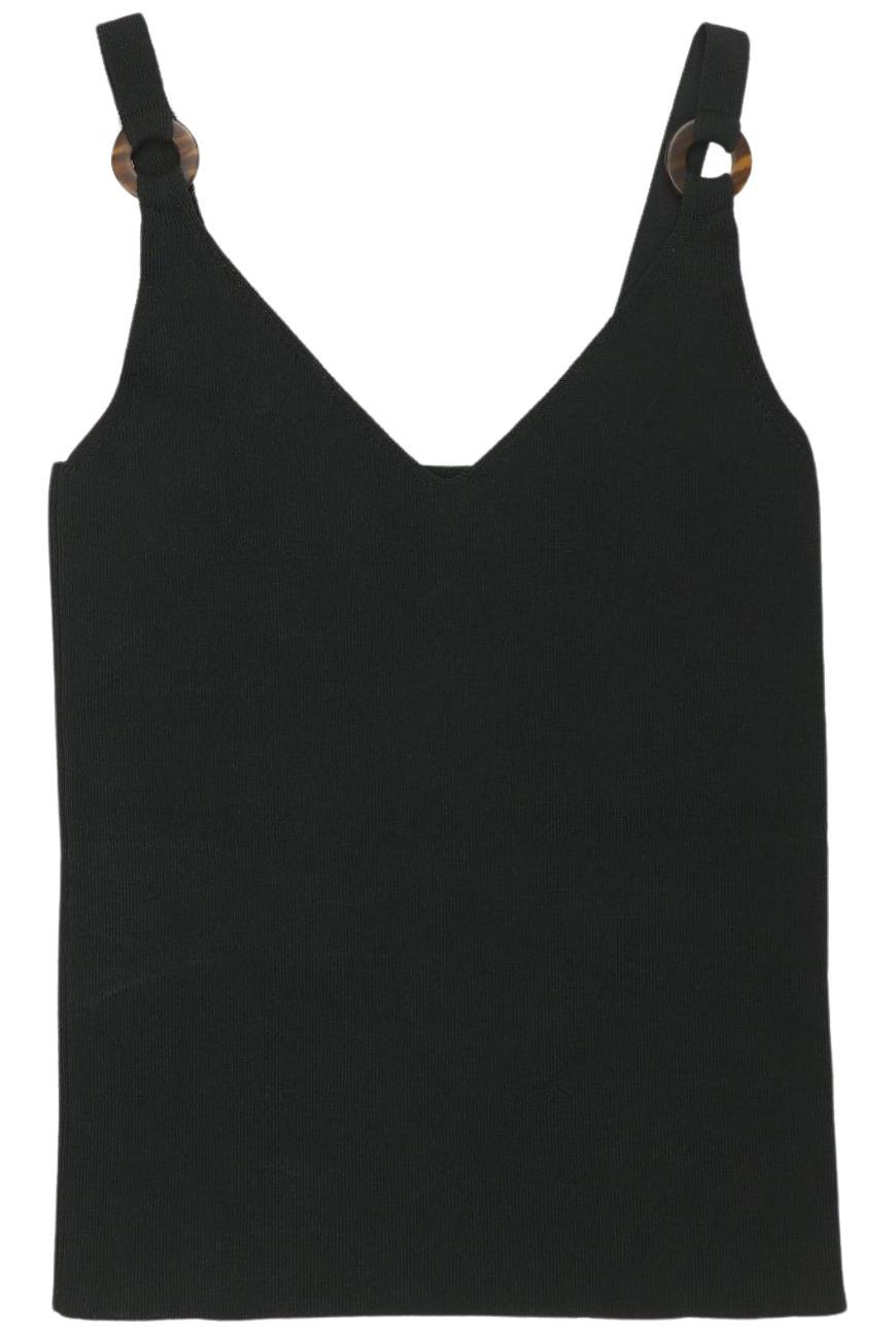 

Massimo Dutti Damen Top, schwarz, Gr. 36