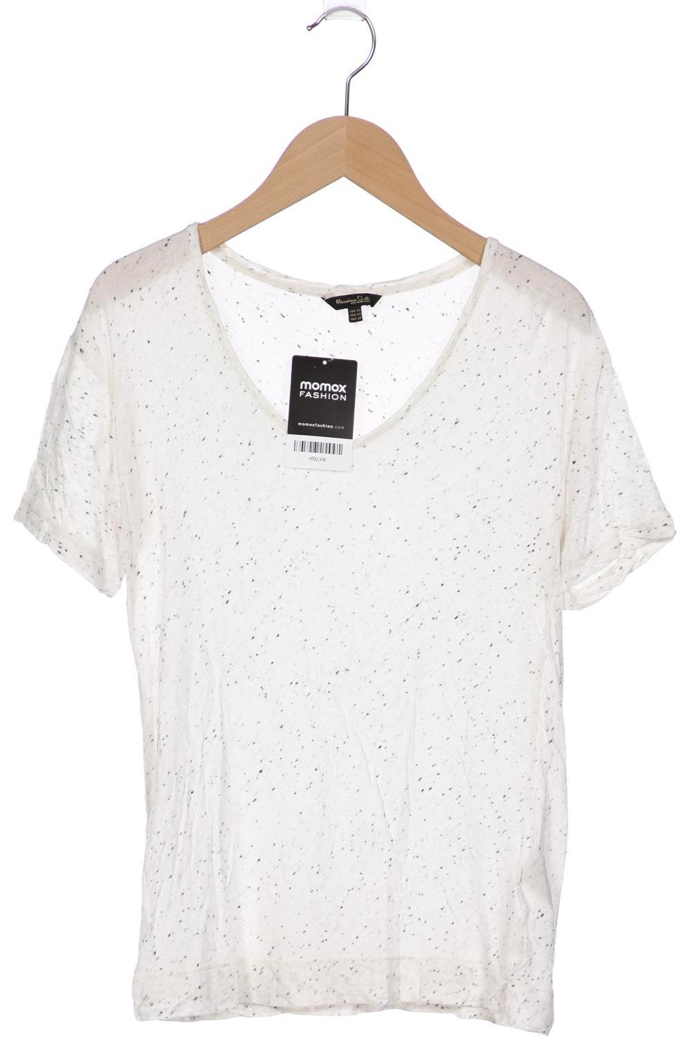

Massimo Dutti Damen T-Shirt, cremeweiß, Gr. 34