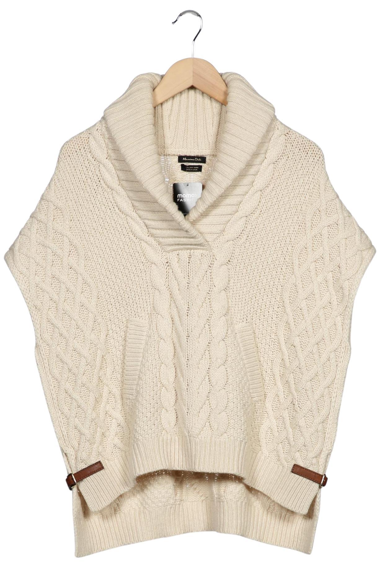 

Massimo Dutti Damen Pullover, cremeweiß, Gr. 34
