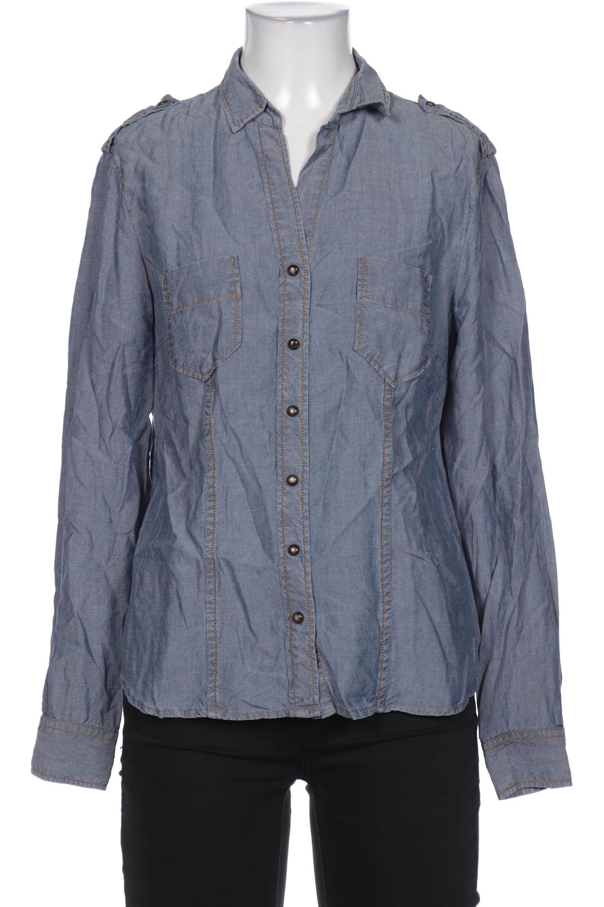 

Massimo Dutti Damen Bluse, blau, Gr. 34