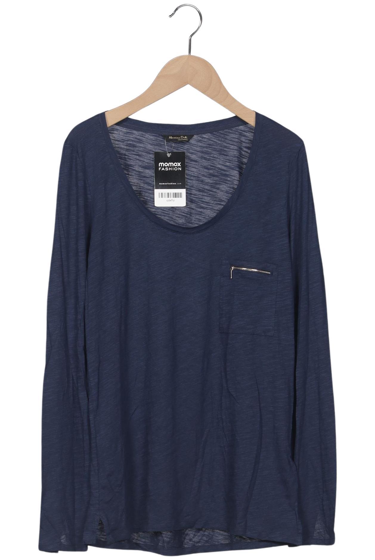 

Massimo Dutti Damen Langarmshirt, marineblau, Gr. 38