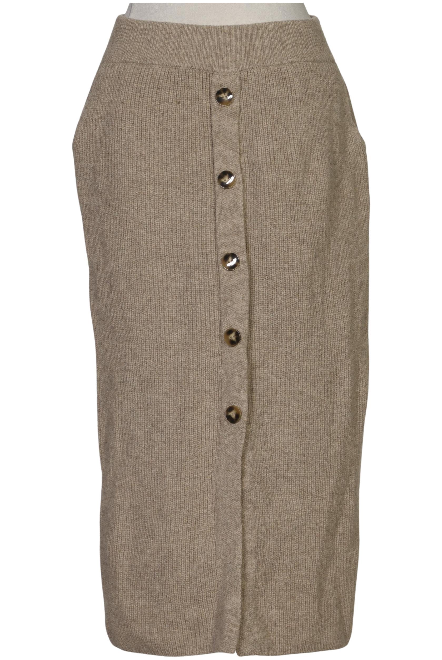 

Massimo Dutti Damen Rock, beige, Gr. 38