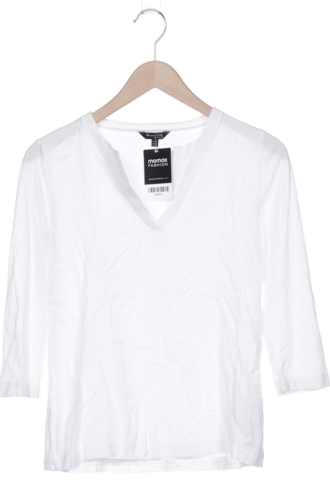 

Massimo Dutti Damen Langarmshirt, weiß, Gr. 36
