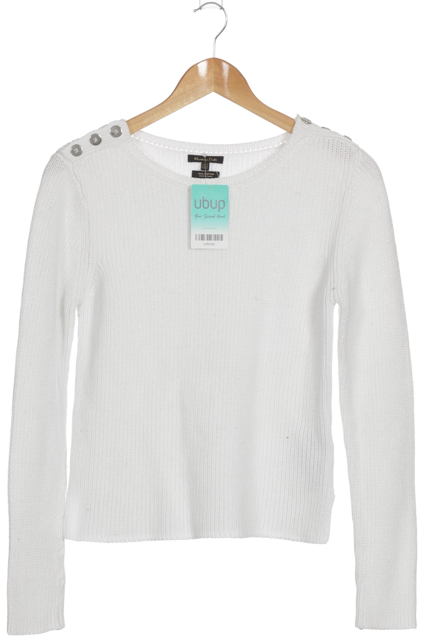 

Massimo Dutti Damen Pullover, weiß, Gr. 38