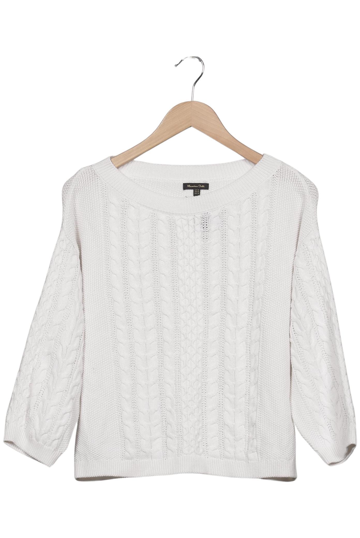 

Massimo Dutti Damen Pullover, weiß, Gr. 34