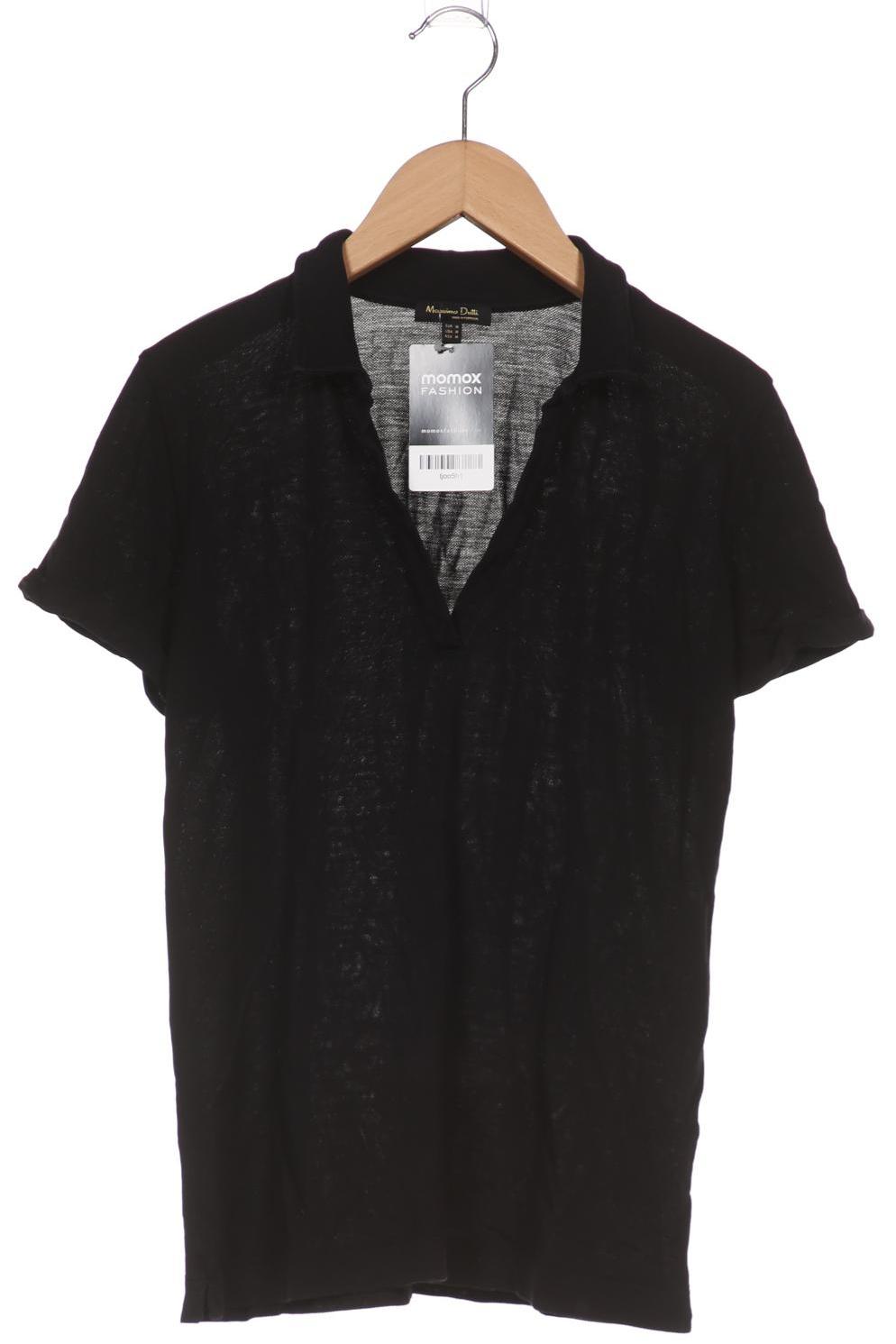 

Massimo Dutti Damen Poloshirt, schwarz, Gr. 38