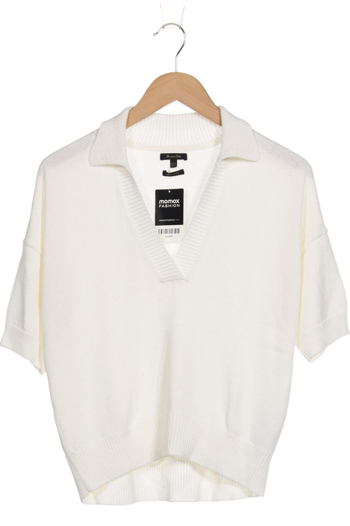 

Massimo Dutti Damen Pullover, weiß, Gr. 38