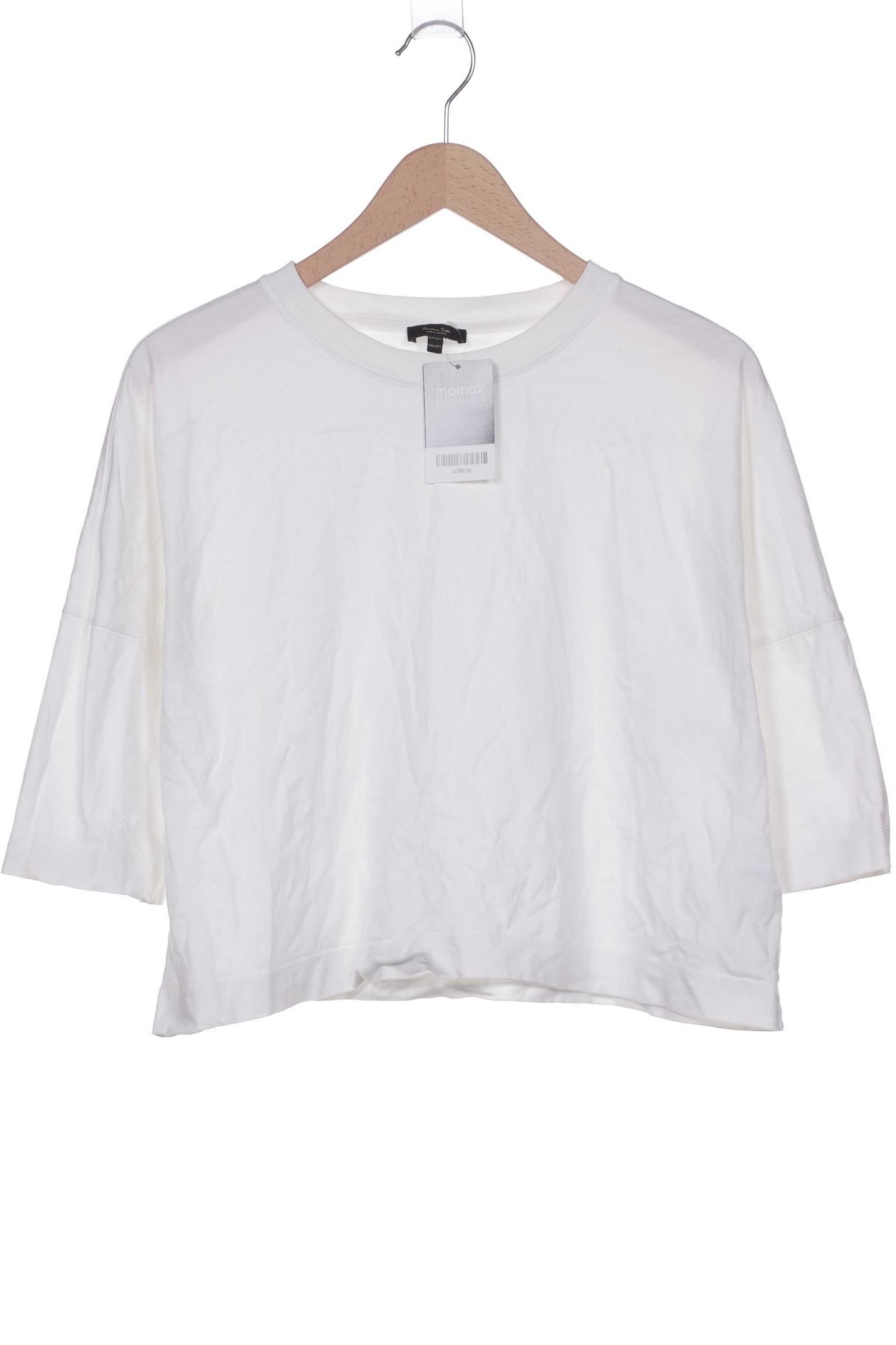 

Massimo Dutti Damen Langarmshirt, weiß, Gr. 34