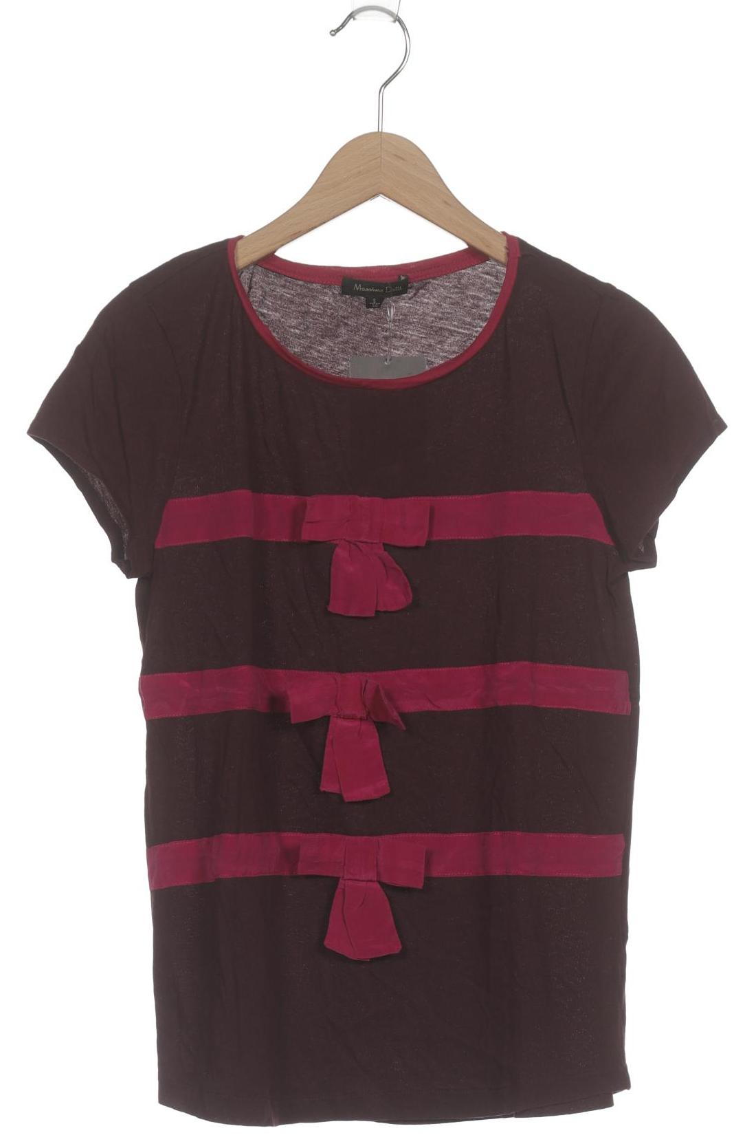 

Massimo Dutti Damen T-Shirt, bordeaux, Gr. 36